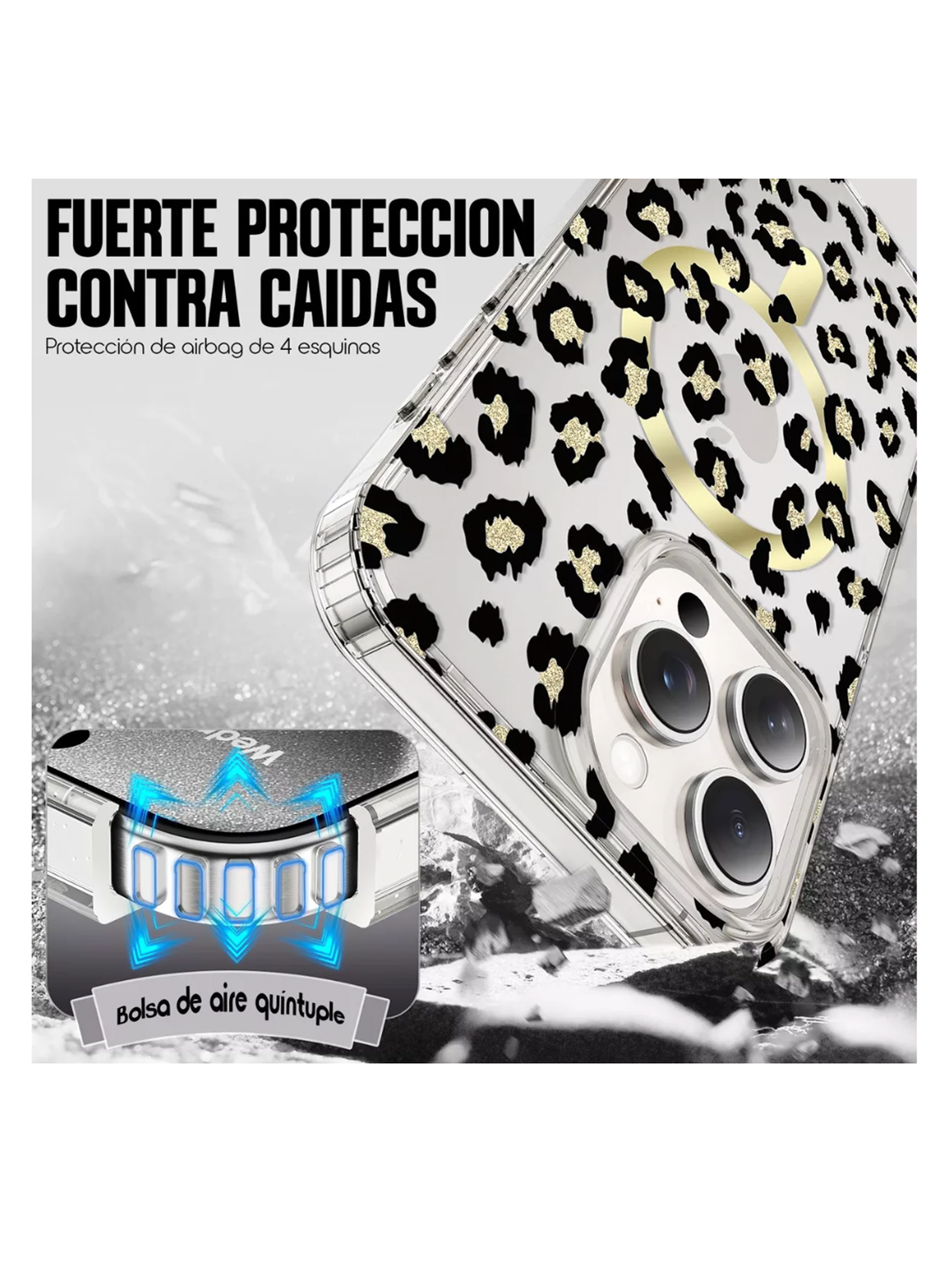 Carcasa Funda Animal Print Leopardo Para iPhone 16 Pro Max-3