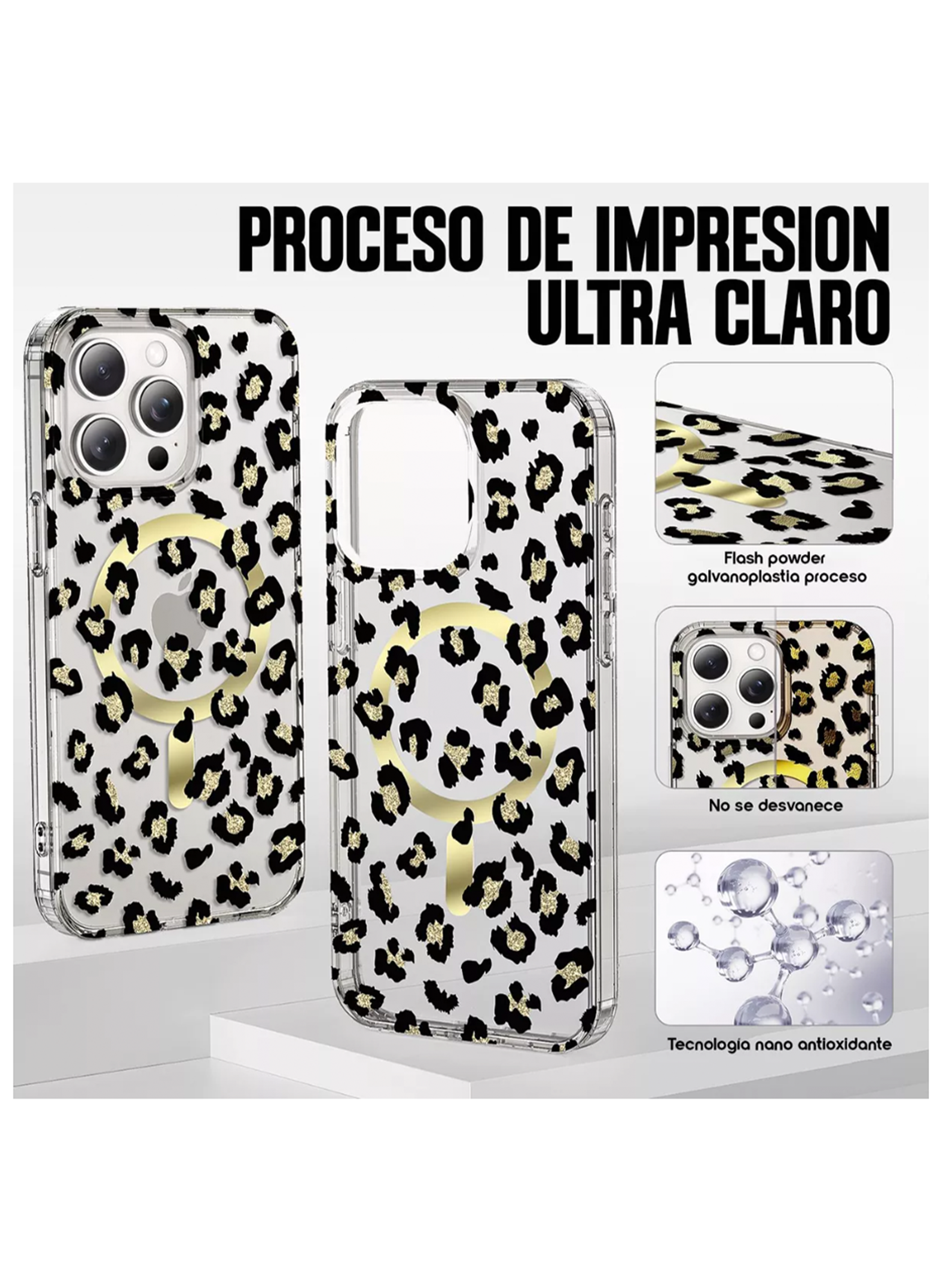 Carcasa Funda Animal Print Leopardo Para iPhone 16 Pro Max-5