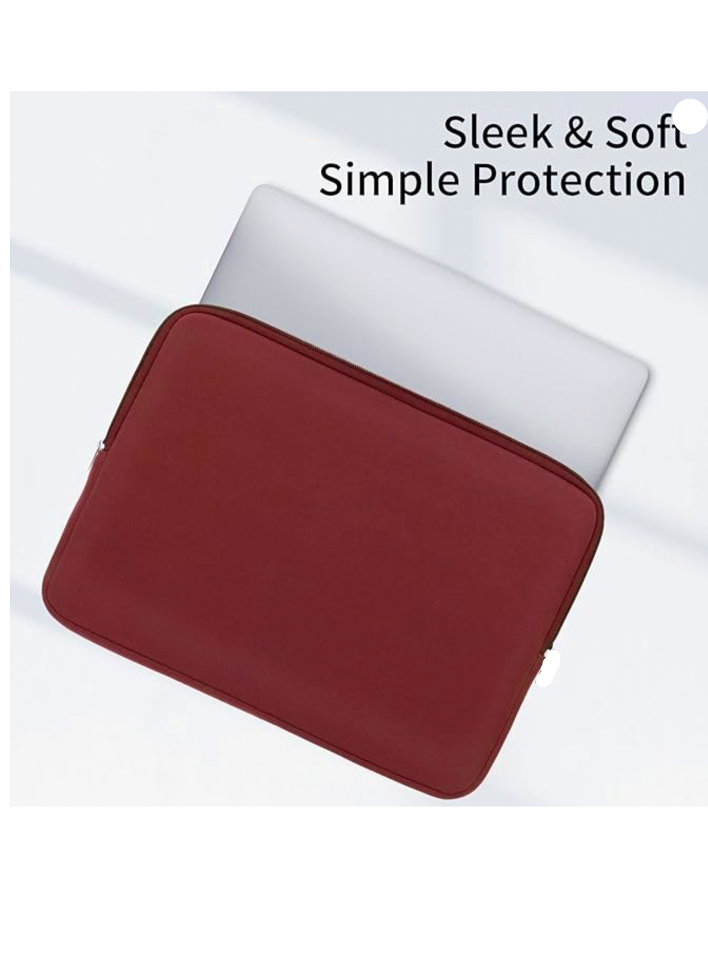 Funda Notebook 15 Pulgadas Universal Cierre Rojo-4