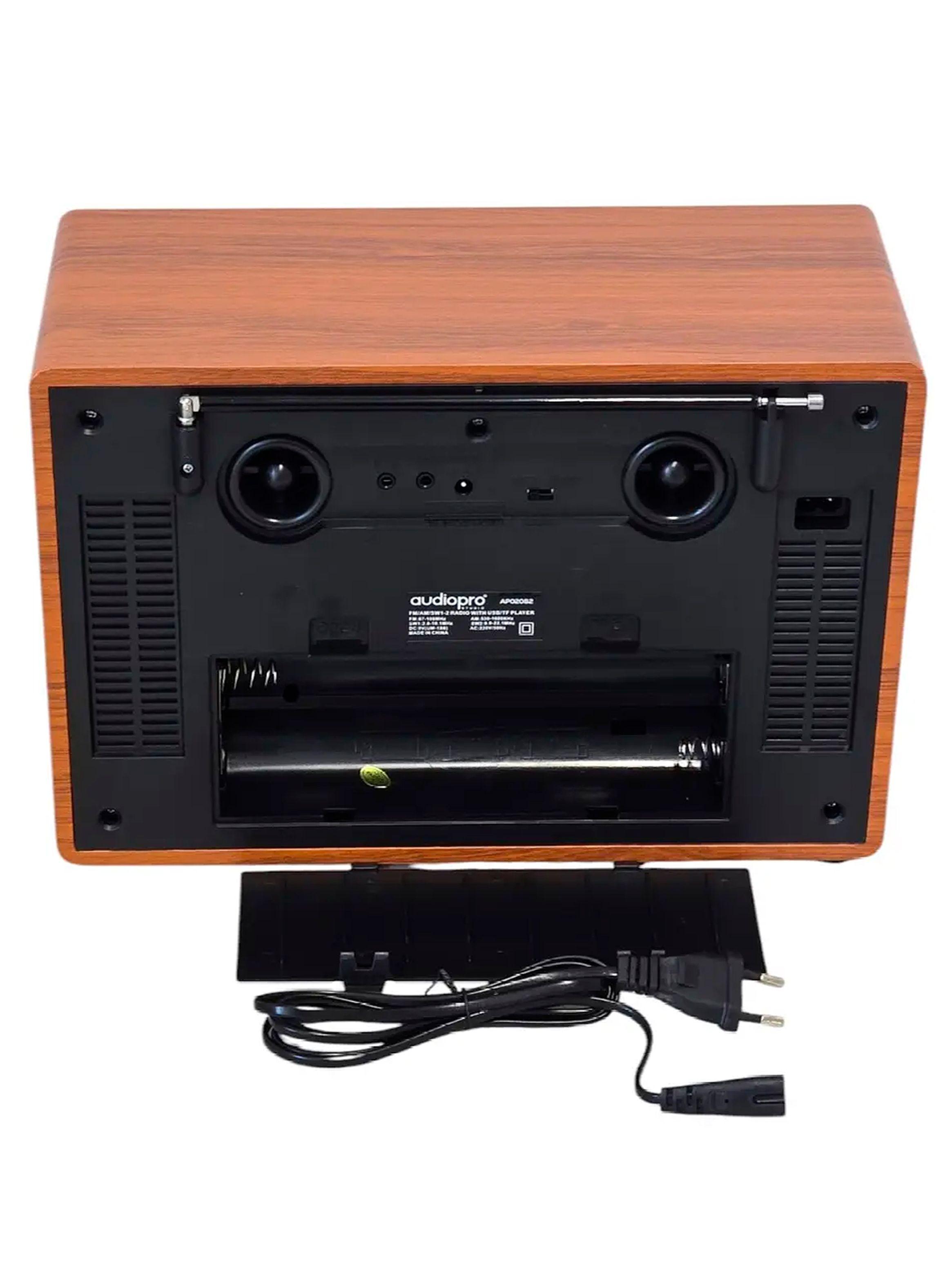 Radio AM FM Reproductor Bluetooth Vintage Audiopro AP02082-3