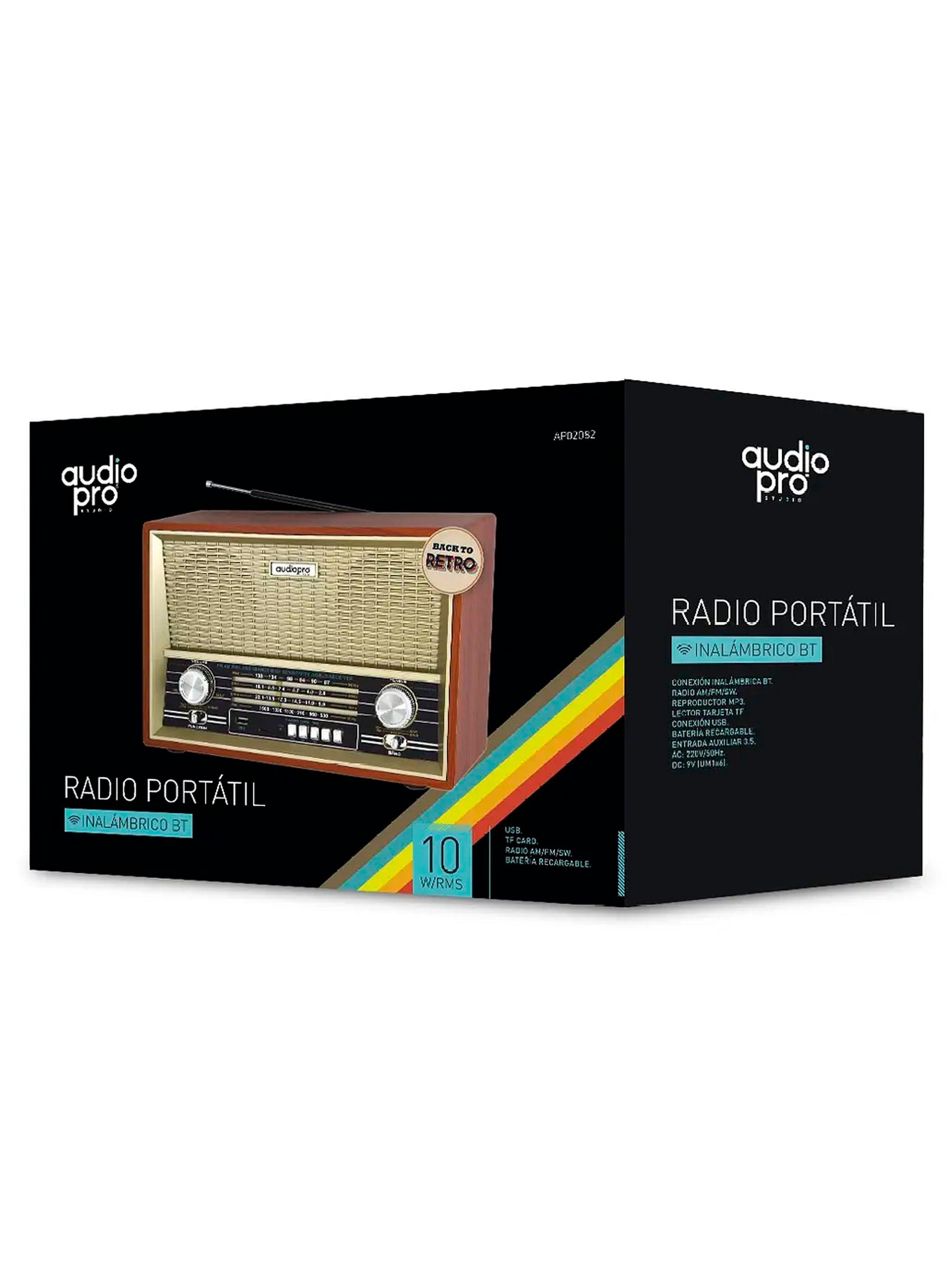 Radio AM FM Reproductor Bluetooth Vintage Audiopro AP02082-4