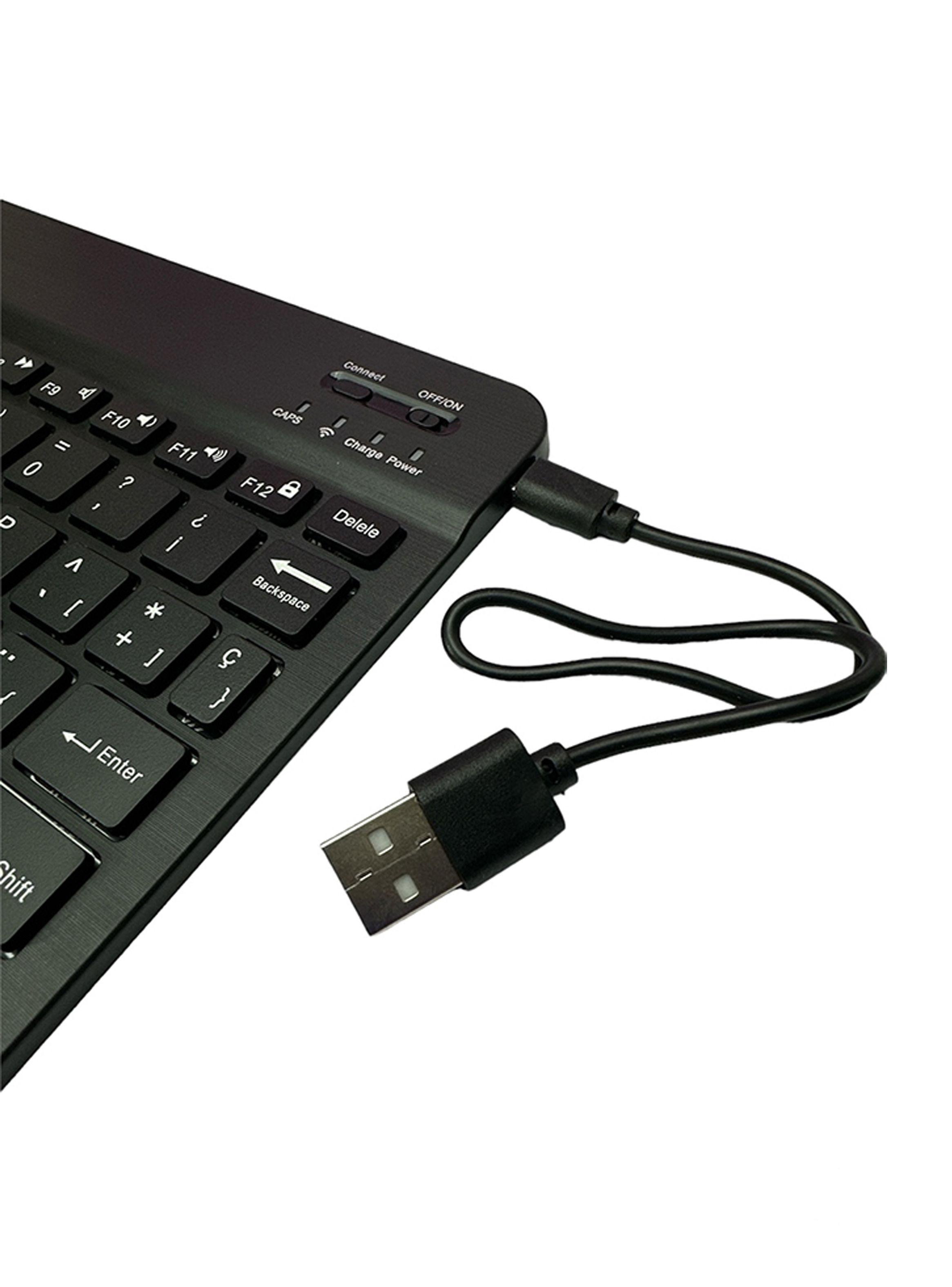 Funda Con Teclado Con Ñ Para Samsung Galaxy S7 Plus 12.4 Ros-2