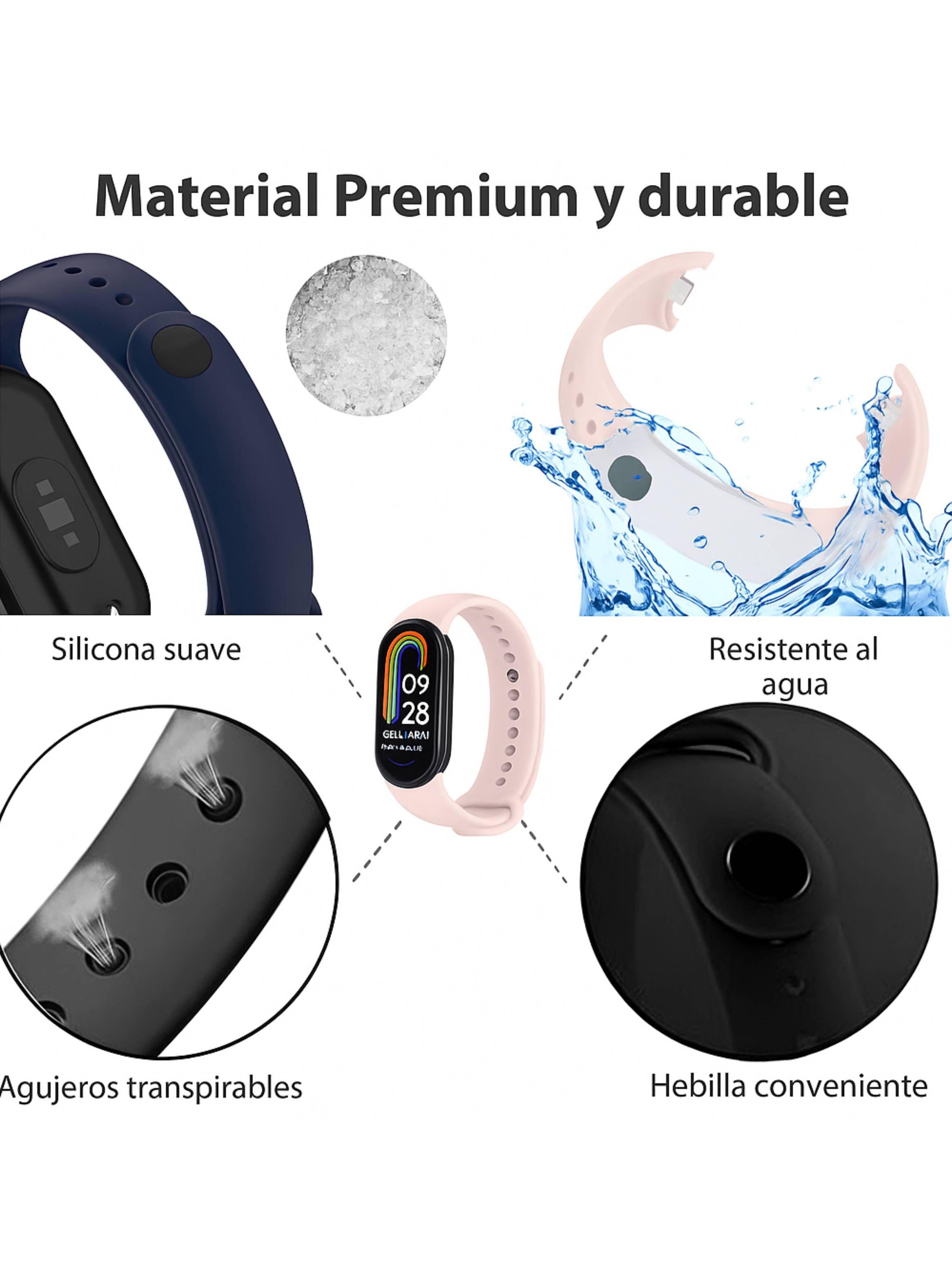 Correa Banda Silicona Para Mi Band M8 M9 M10 Colores-2