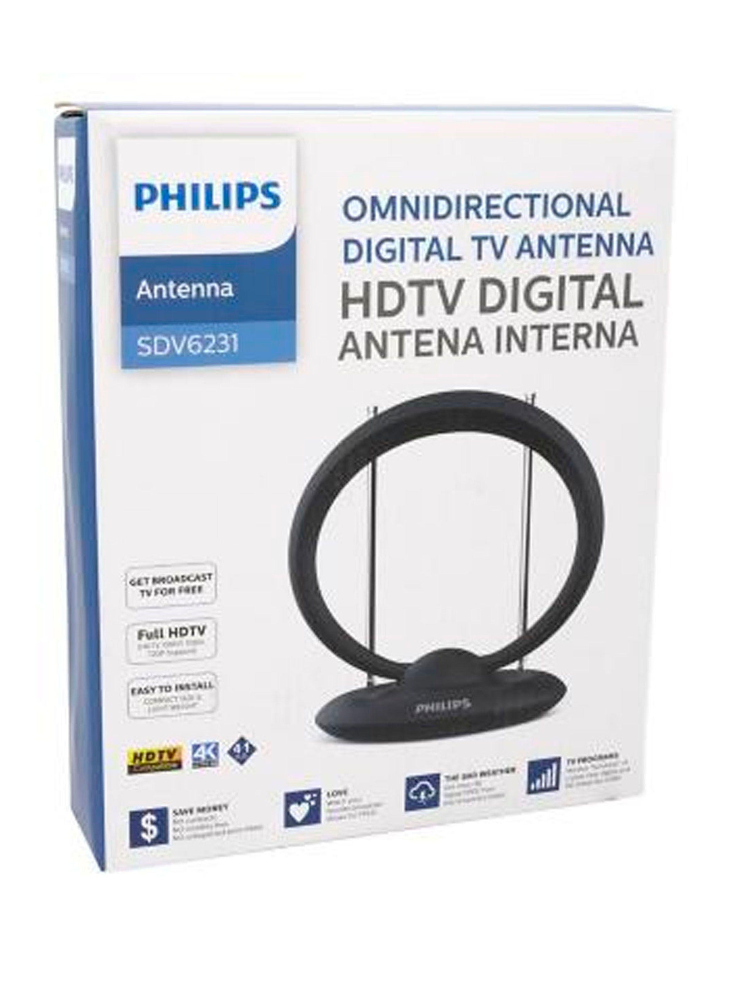 Antena De TV Digital Philips Compatible HDTV Omnidireccional-3