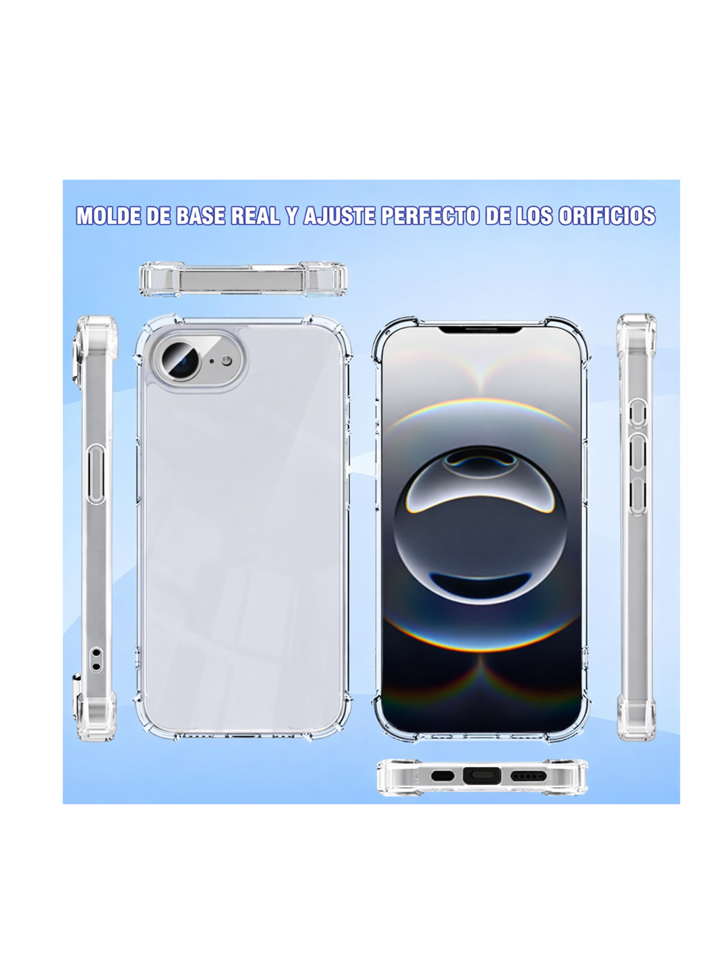 Carcasa Antigolpes Transparente Para iPhone 17e-2