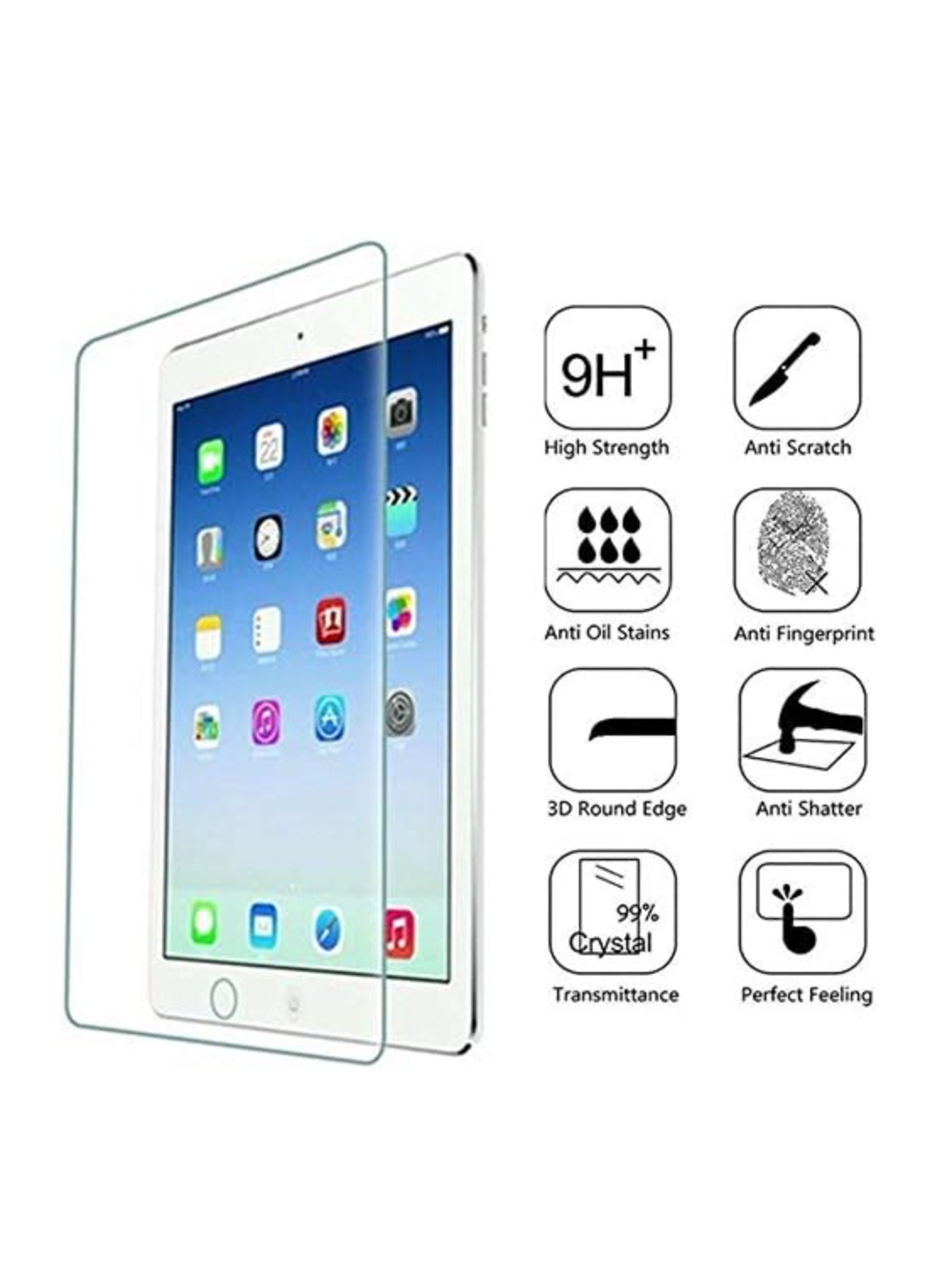 Lamina Mica De Vidrio Templado Para iPad De 10.2 7 8 9na Gen-2