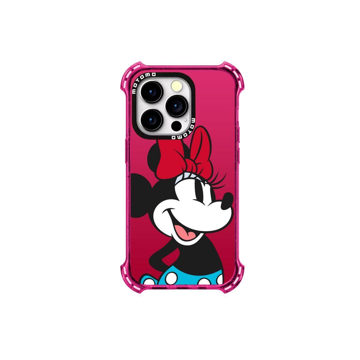 Carcasa Para iPhone 14 Pro Max Mickey Y Minnie Disney Fucsia-0