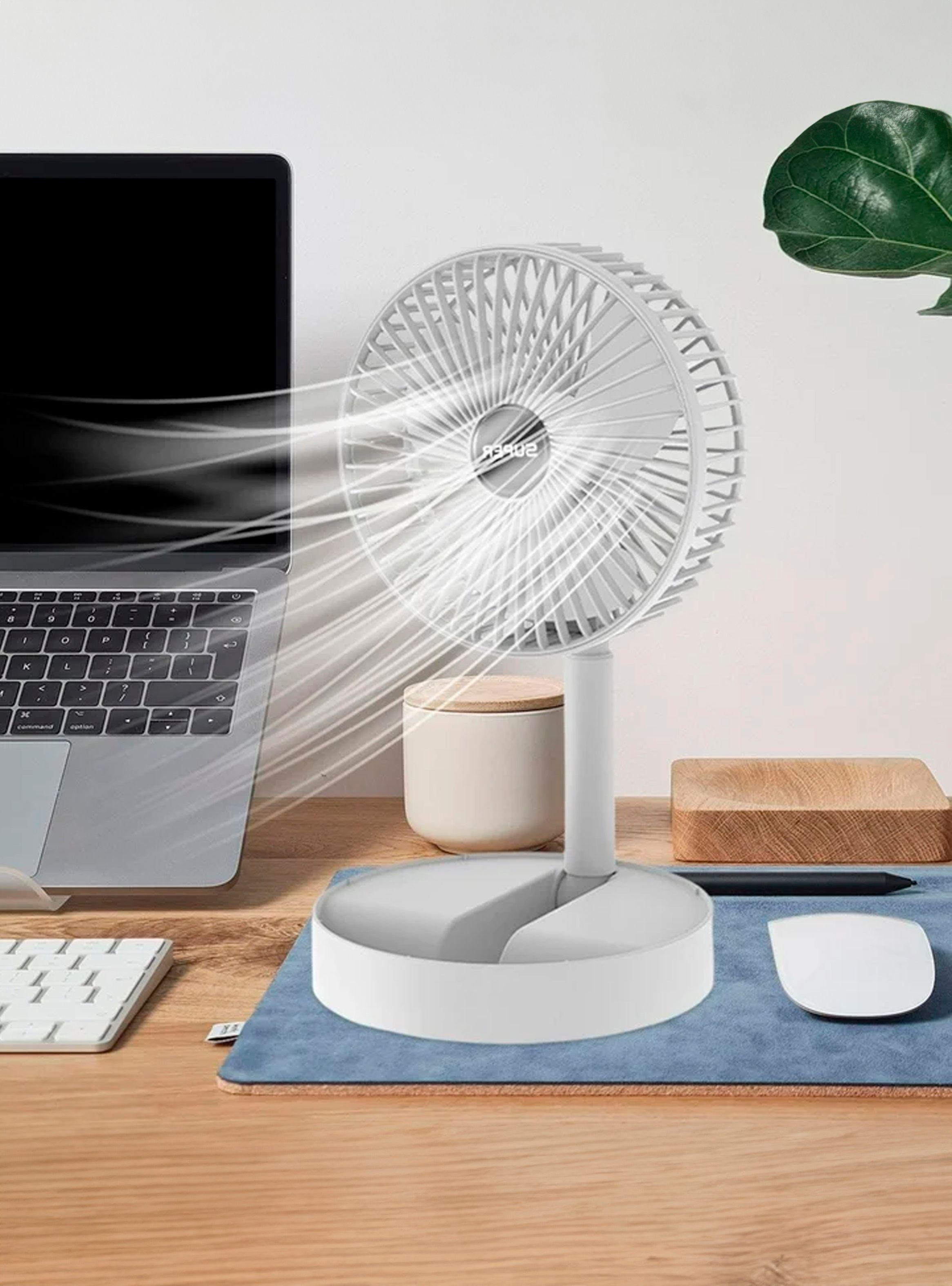 Mini Ventilador Portatil Con Cable USB Tecnolab TL667 Blanco-2