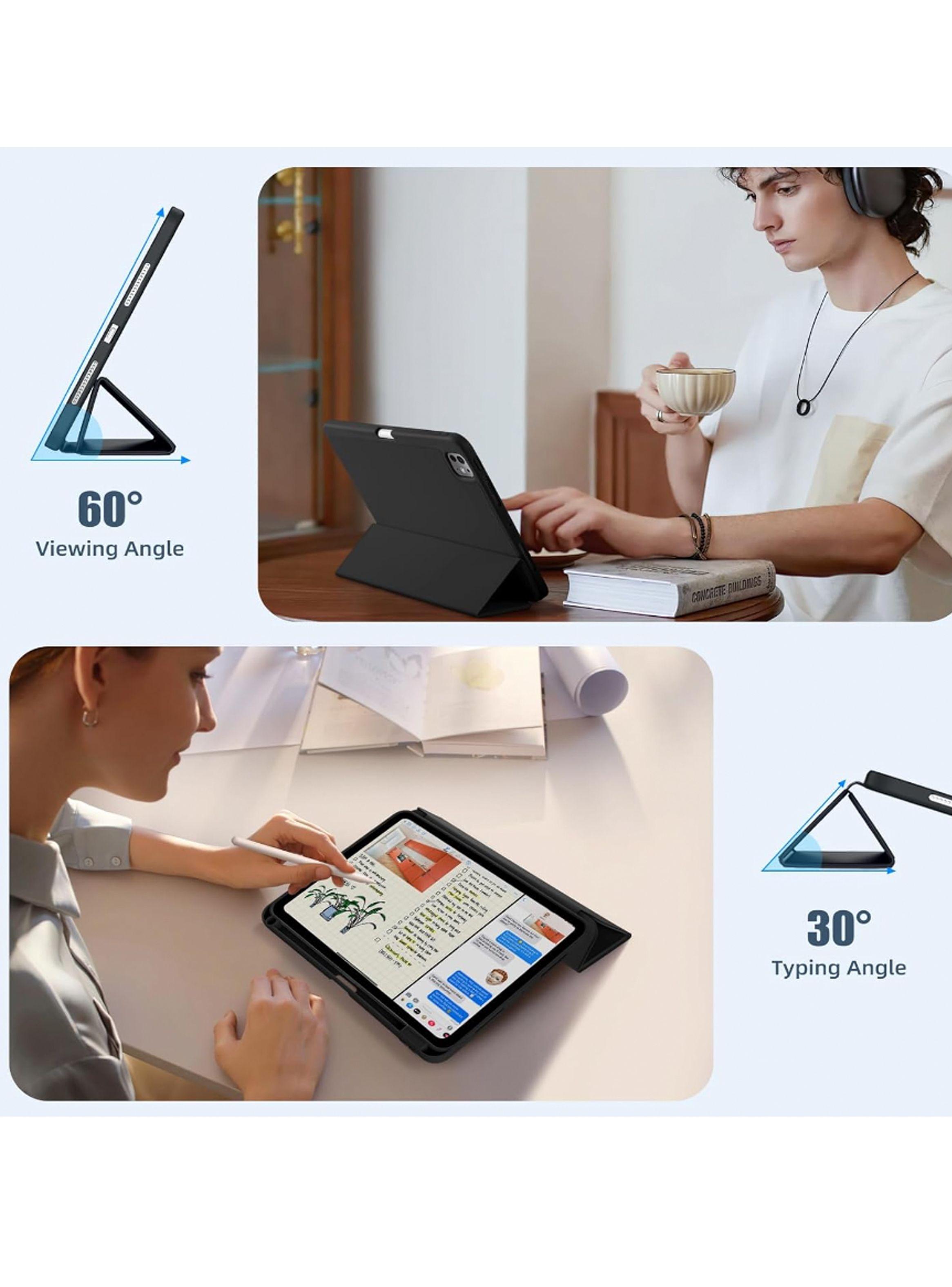 Funda Smart Cover Para iPad Pro 11 M4 2024 Con Ranura Negro-6