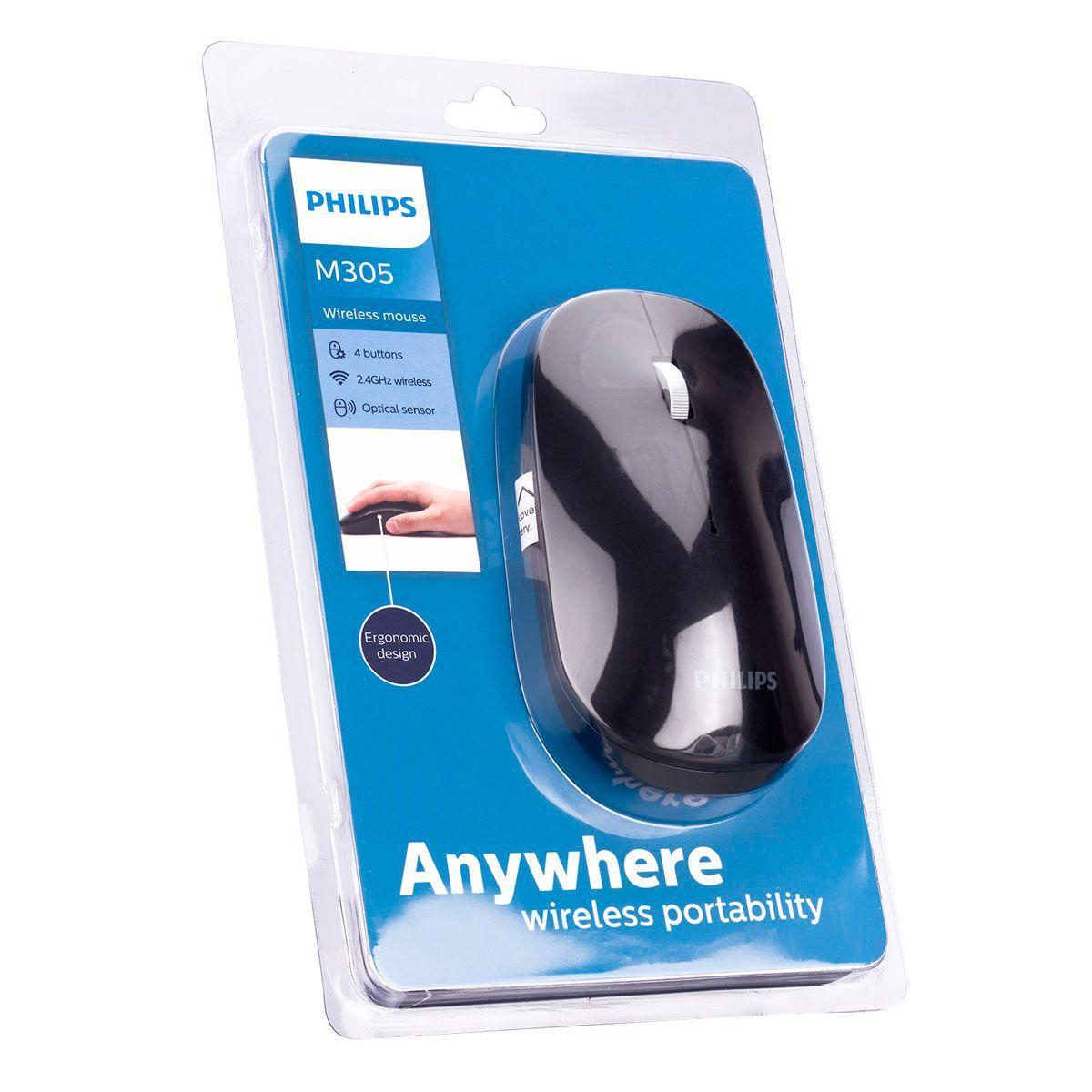 Mouse Optico Cableado USB Philips M305  Negro-7