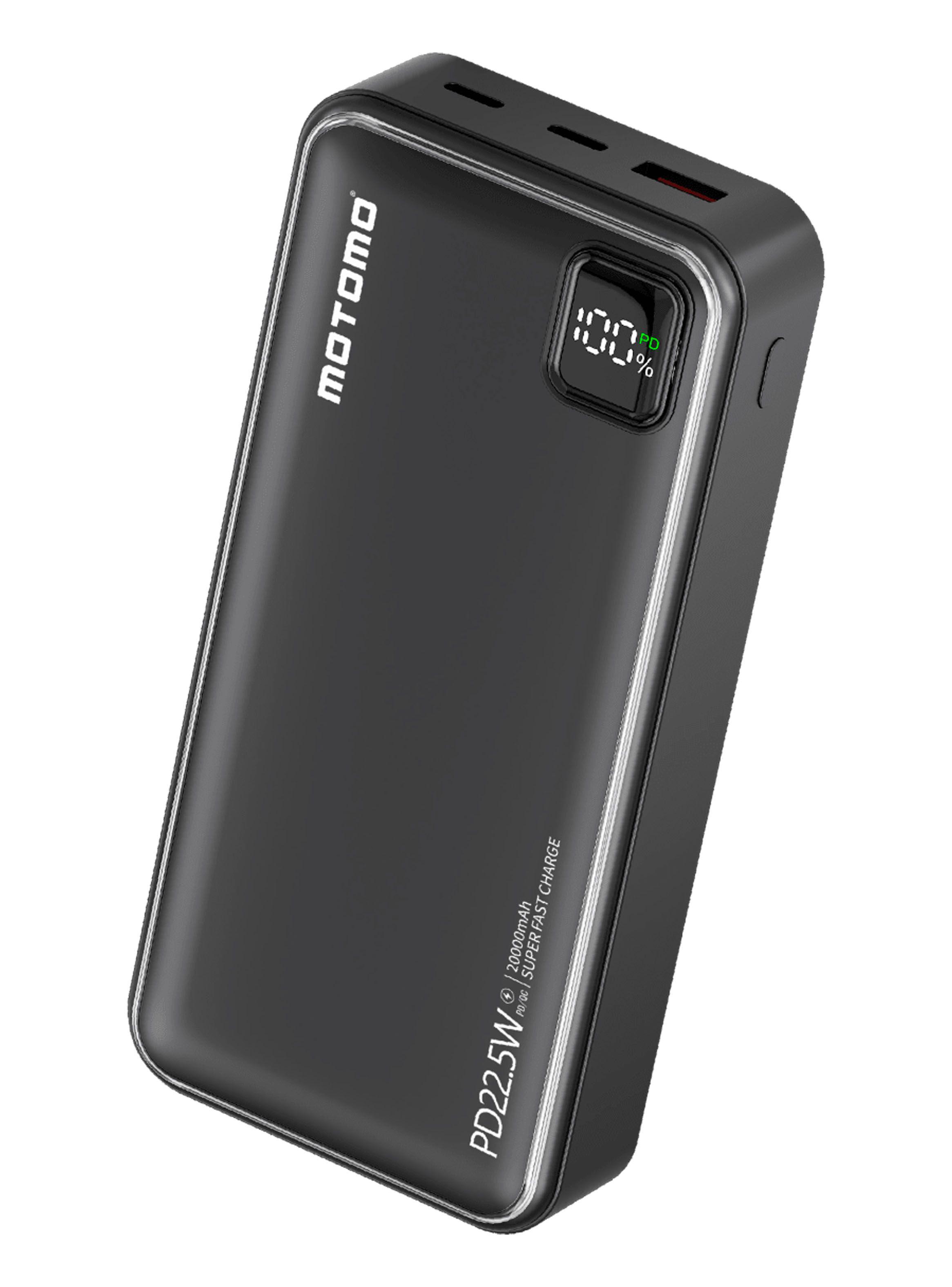 Bateria Externa Power Bank 20000ma 22.5W Motomo MO-34L Negro-0