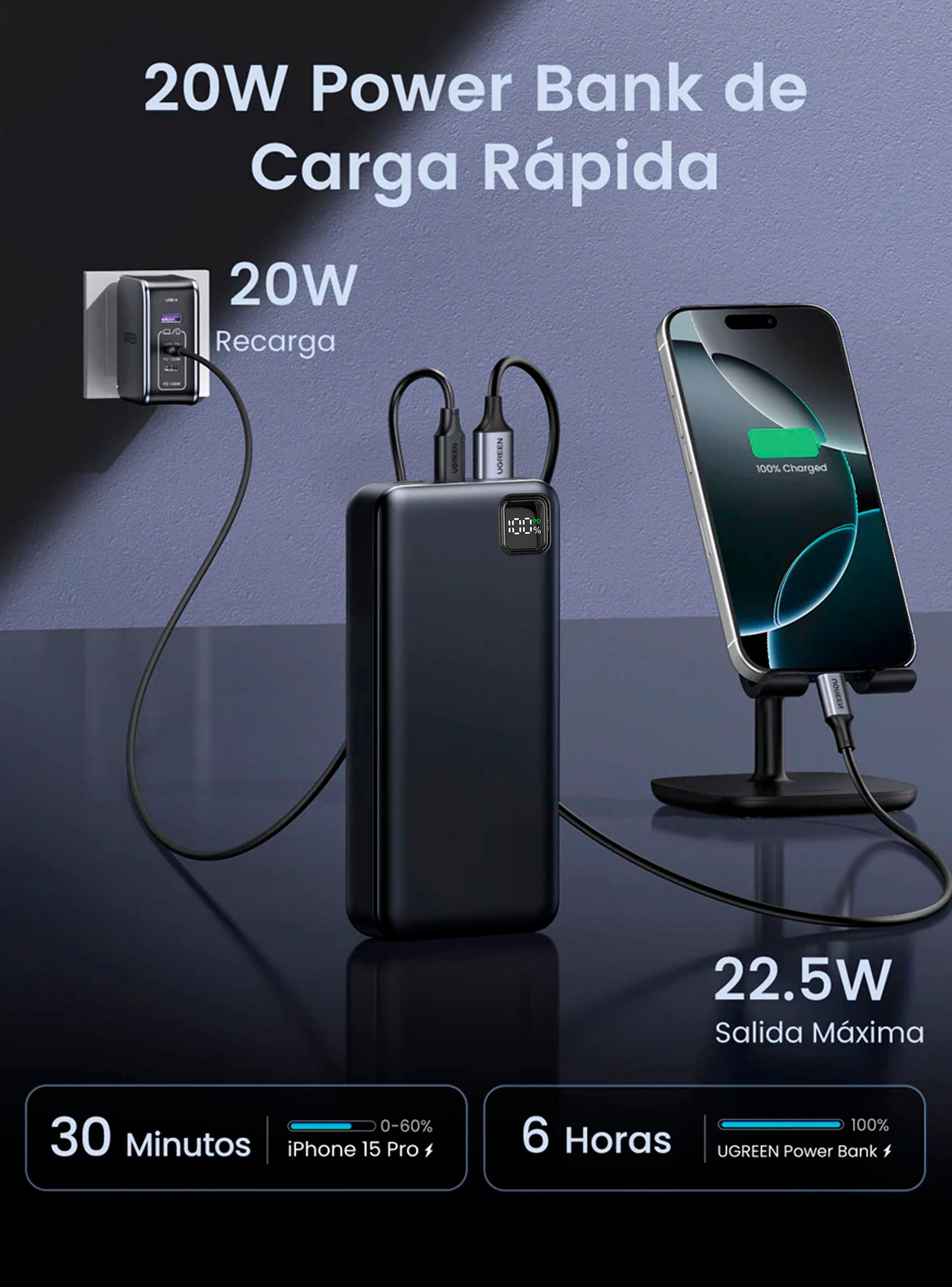 Bateria Externa Power Bank 20000ma 22.5W Motomo MO-34L Negro-2