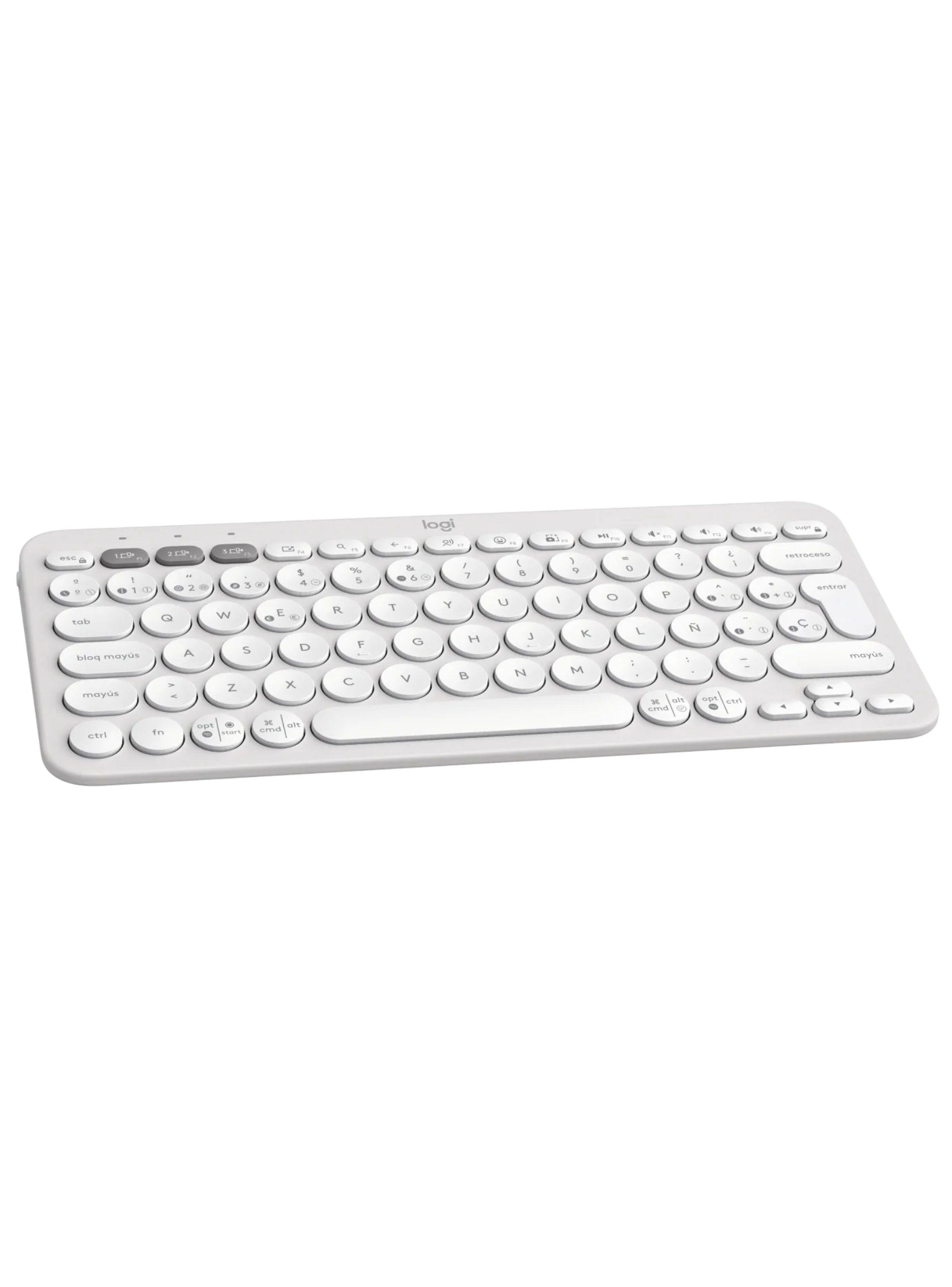 Teclado Inalambrico En Español Pebble Keys 2 K380S Blanco-2