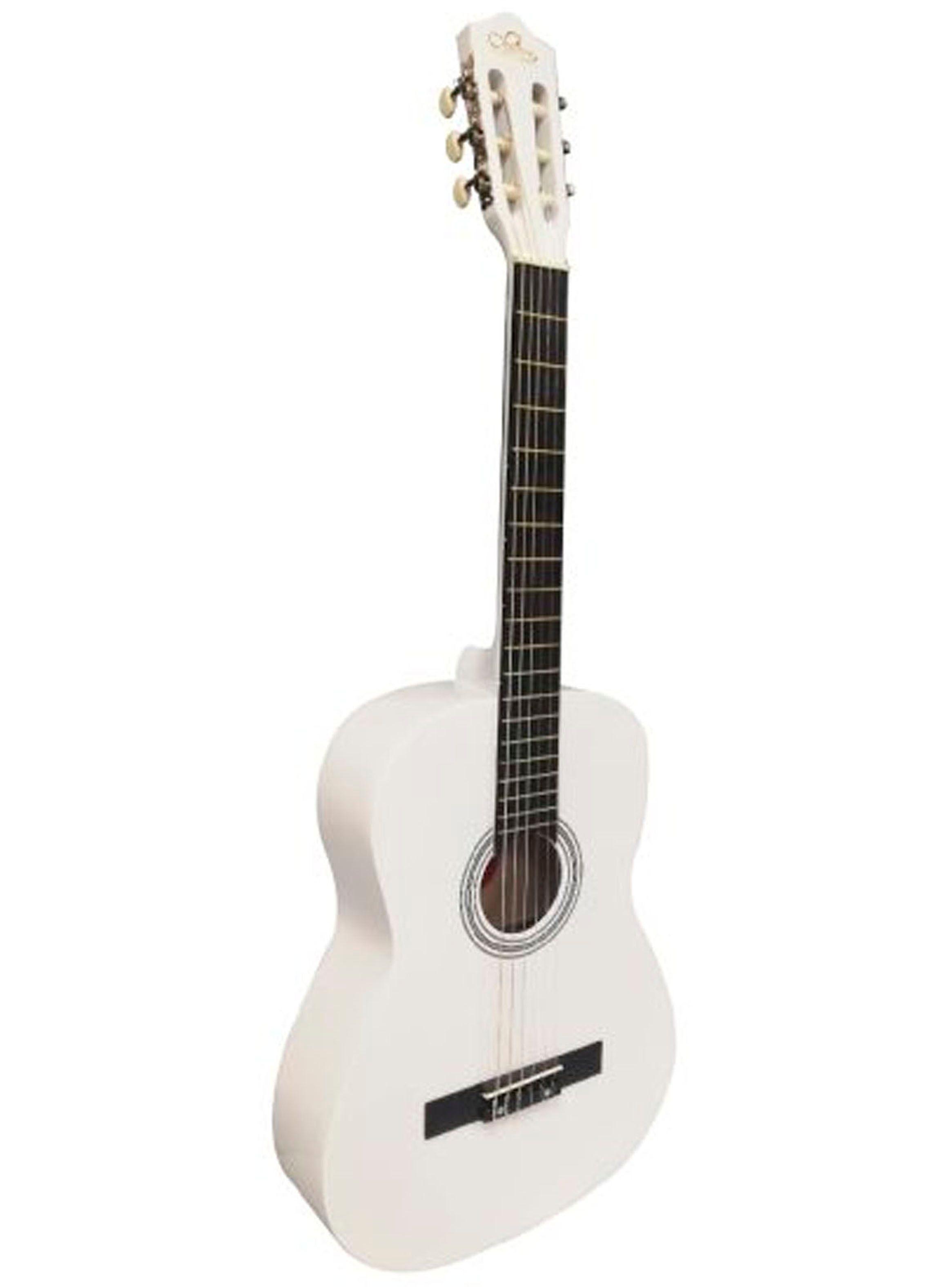 Guitarra Clasica Grande 39 Pulgad Con Funda Sevillana Blanco-2