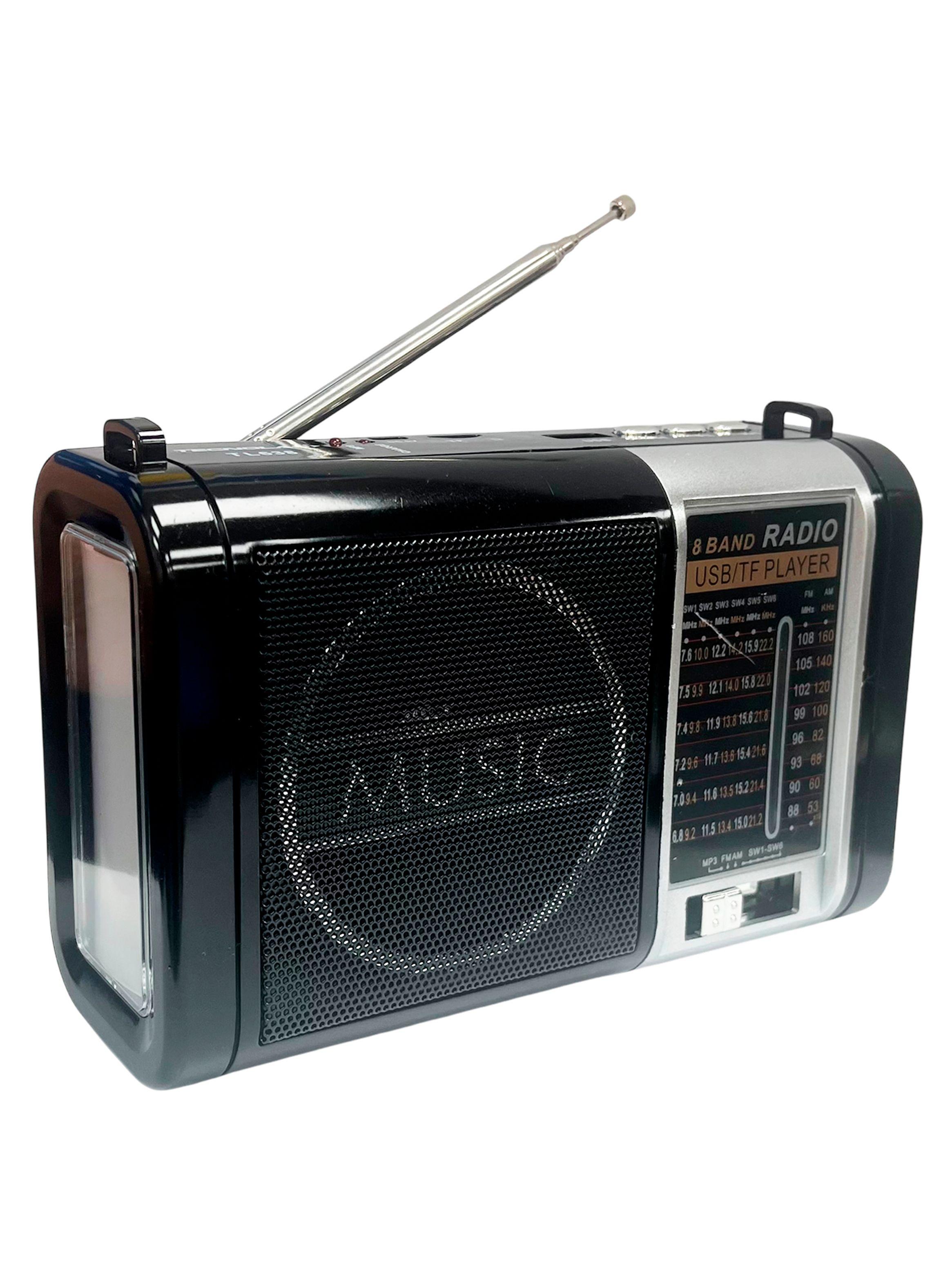 Radio Portatil 5W Recargable USB Con Linterna Tenolab TL638-1