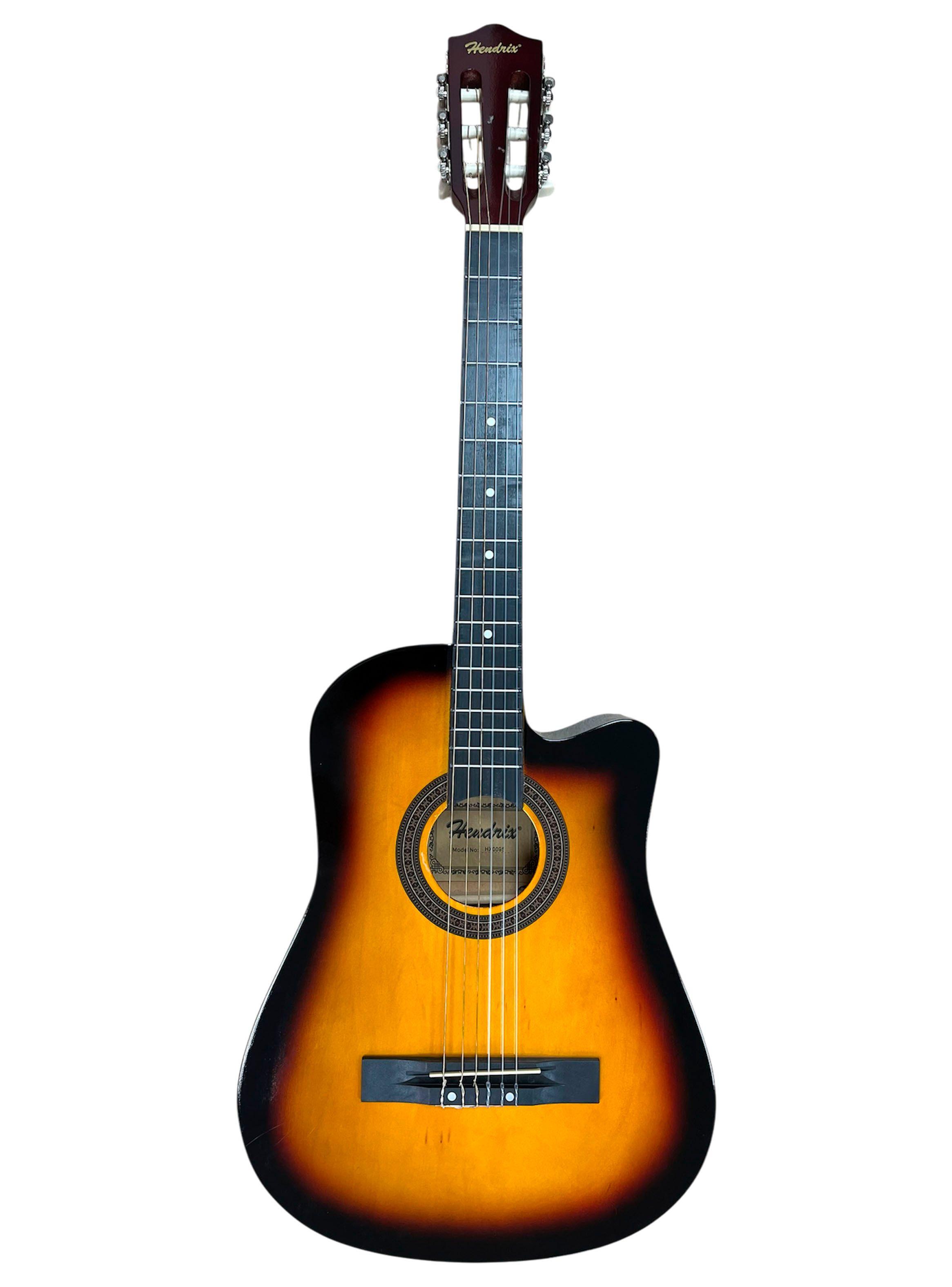 Guitarra Clasica Grande 39 Pulgadas Madera Con Funda Hendrix-0