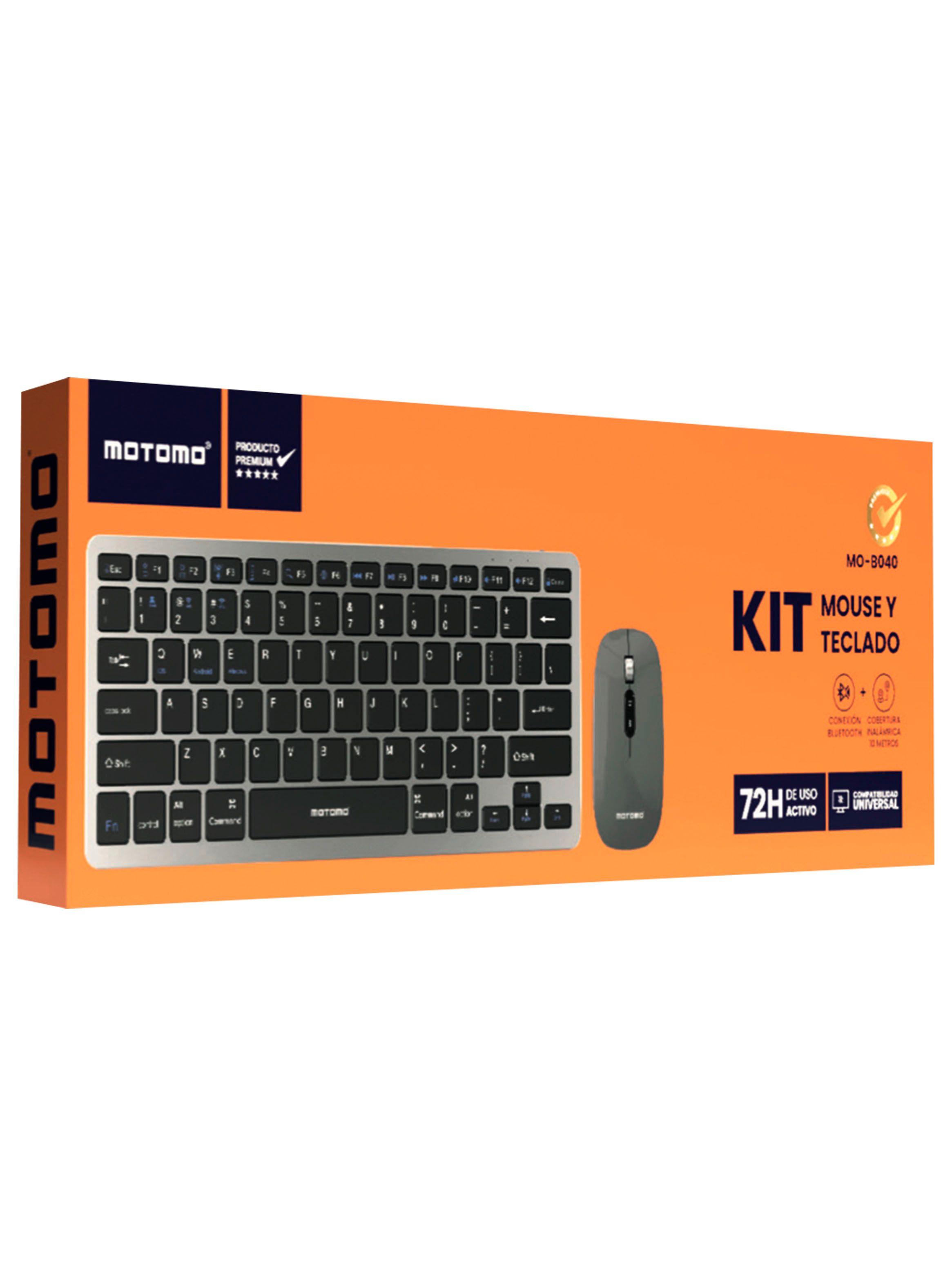 Kit De Teclado Y Mouse Inalambrico Combo Motomo M-B040 Negro-4