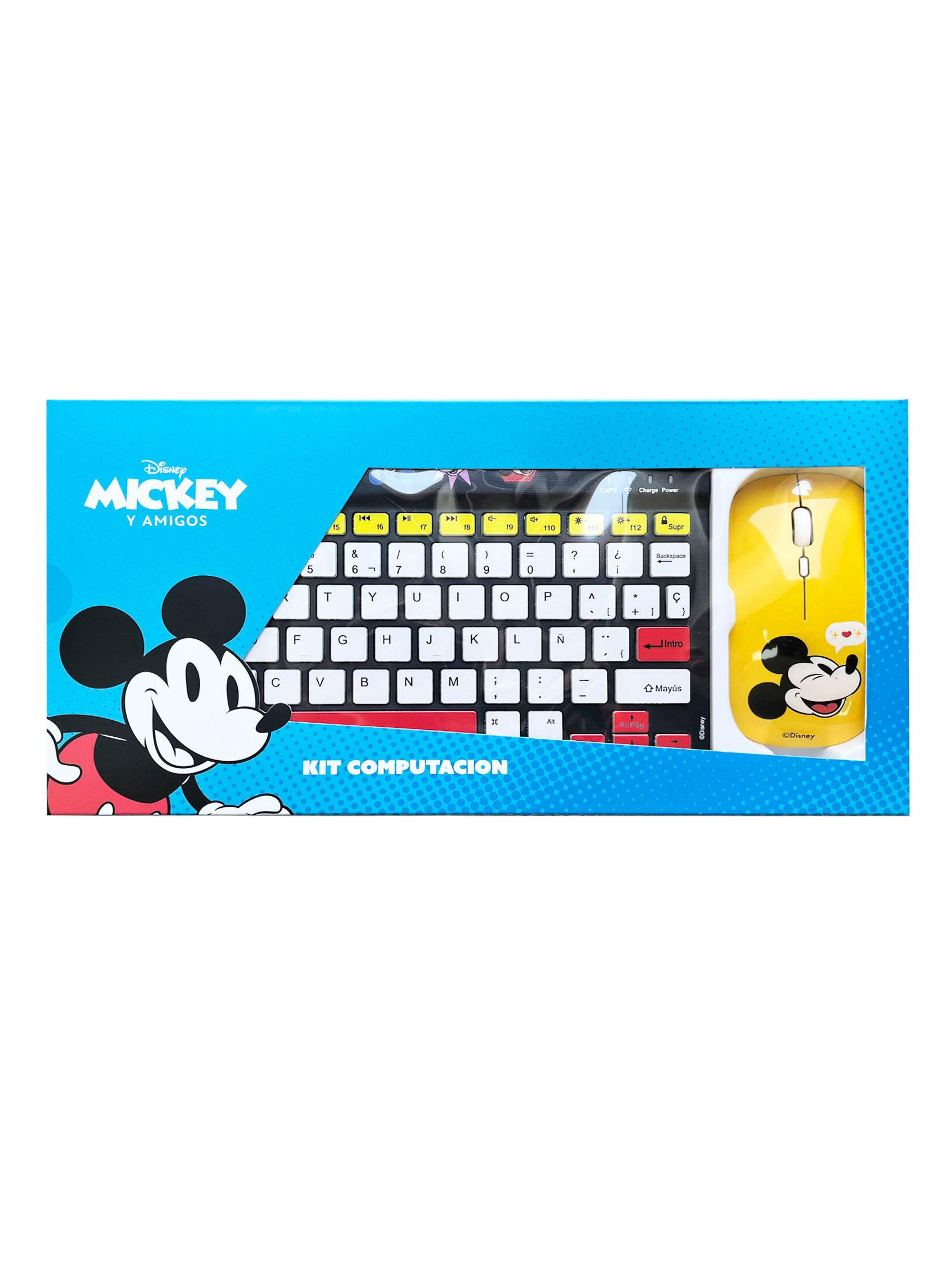 Combo Teclado, Mouse Inalambrico Recargable Bluetooth Disney-3