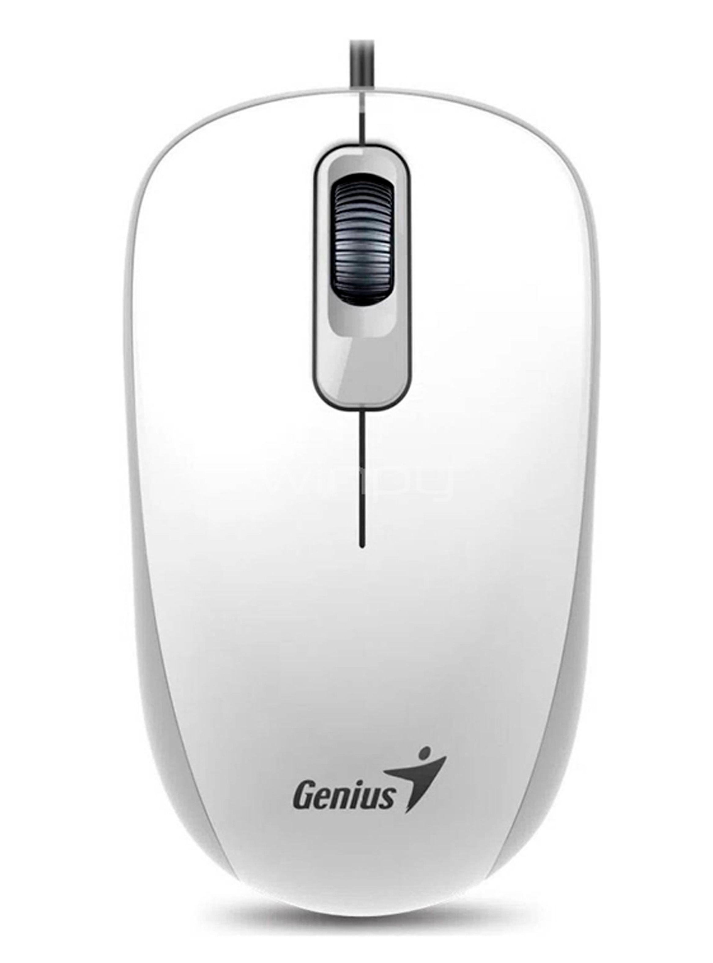 Mouse Optico Ergonómico Cable USB 1000dpi Genius DX-110 Blan-0