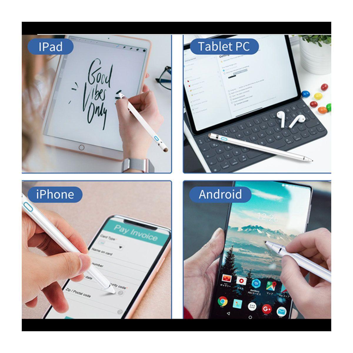 Lapiz Touch 2 en 1 Doble Cabecera Universal Tablet 1413-2