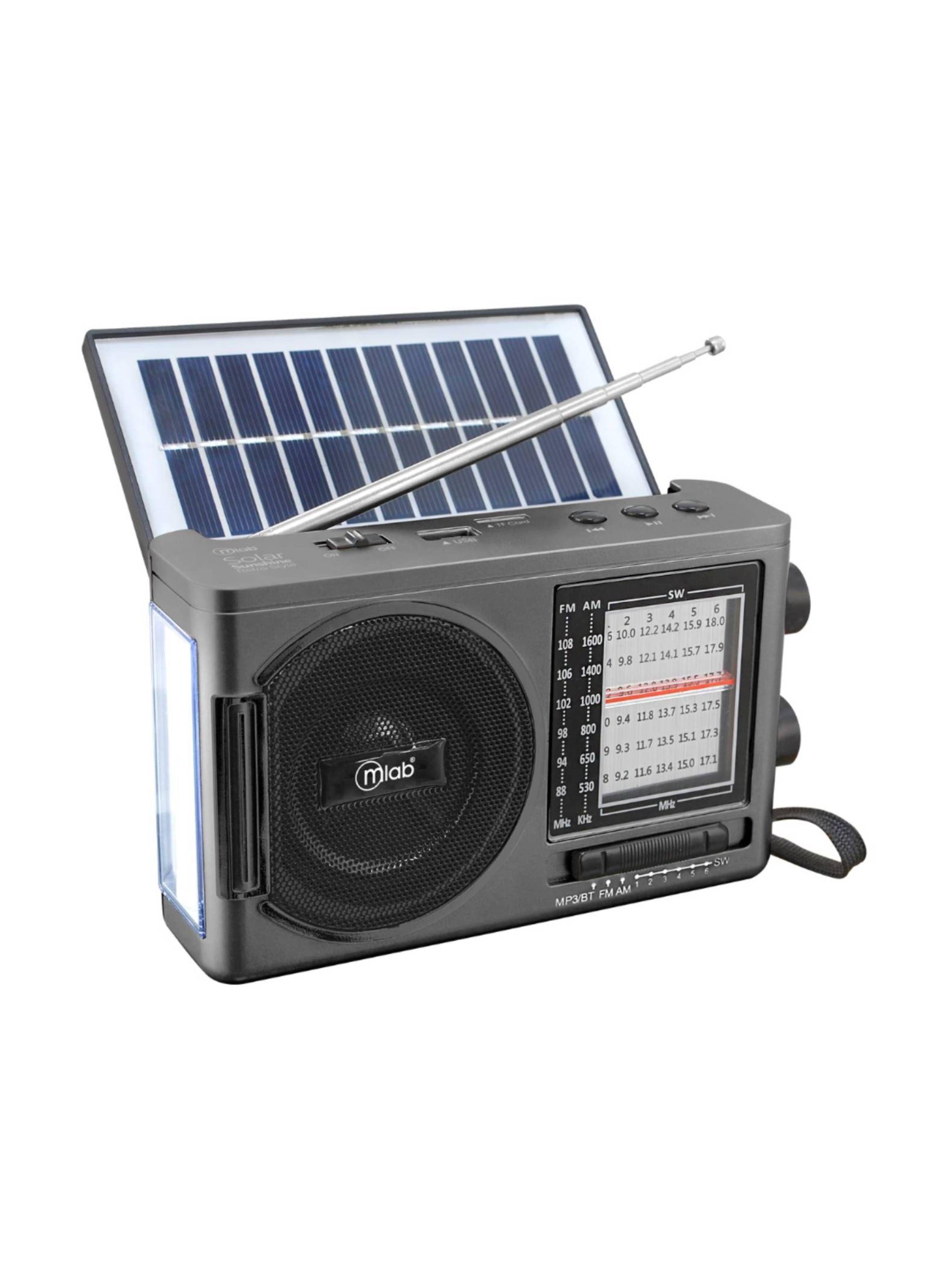Radio Recargable Fm/am Portátil Solar Linterna Bluetooth-2