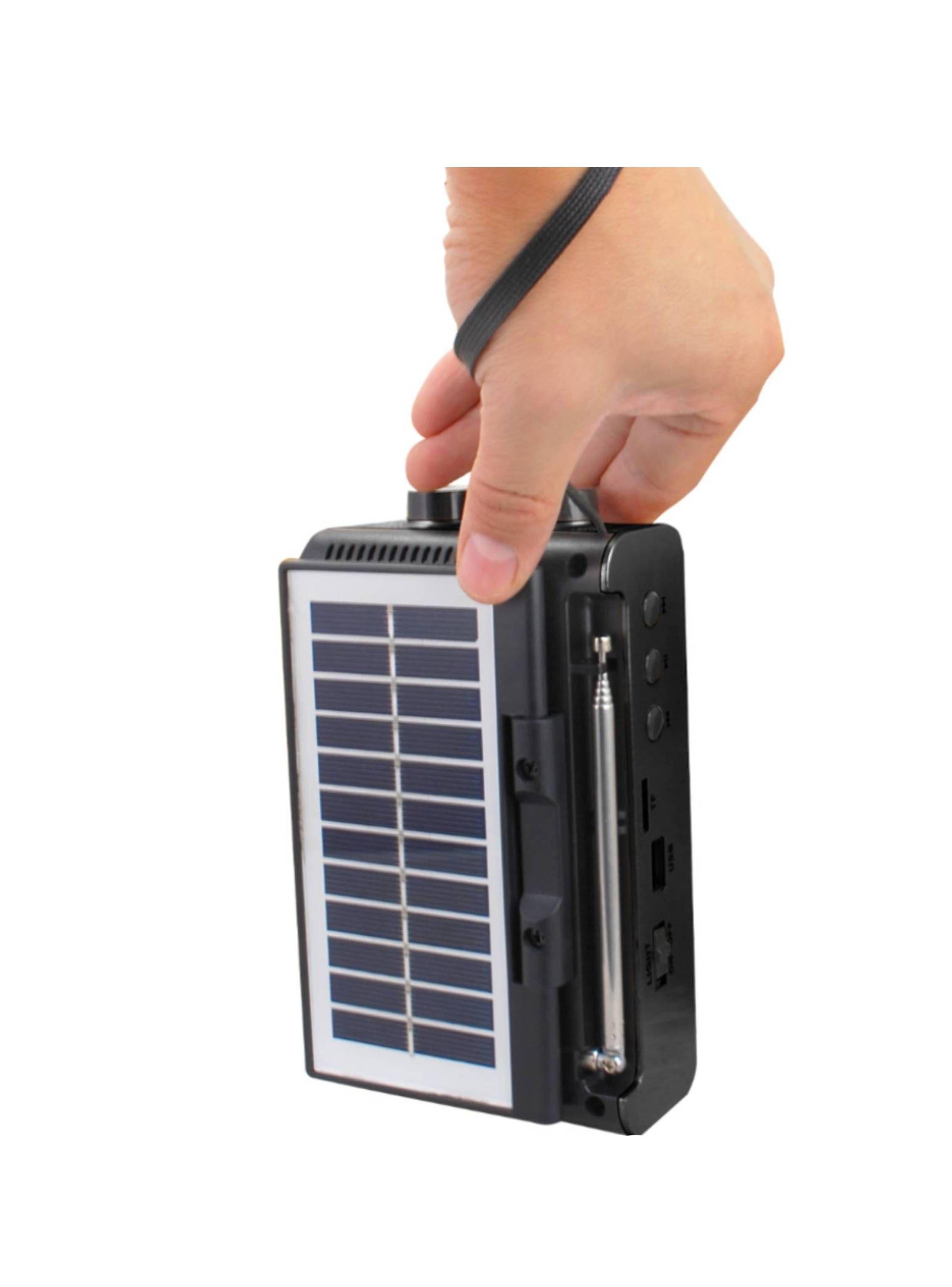 Radio Recargable Fm/am Portátil Solar Linterna Bluetooth-4