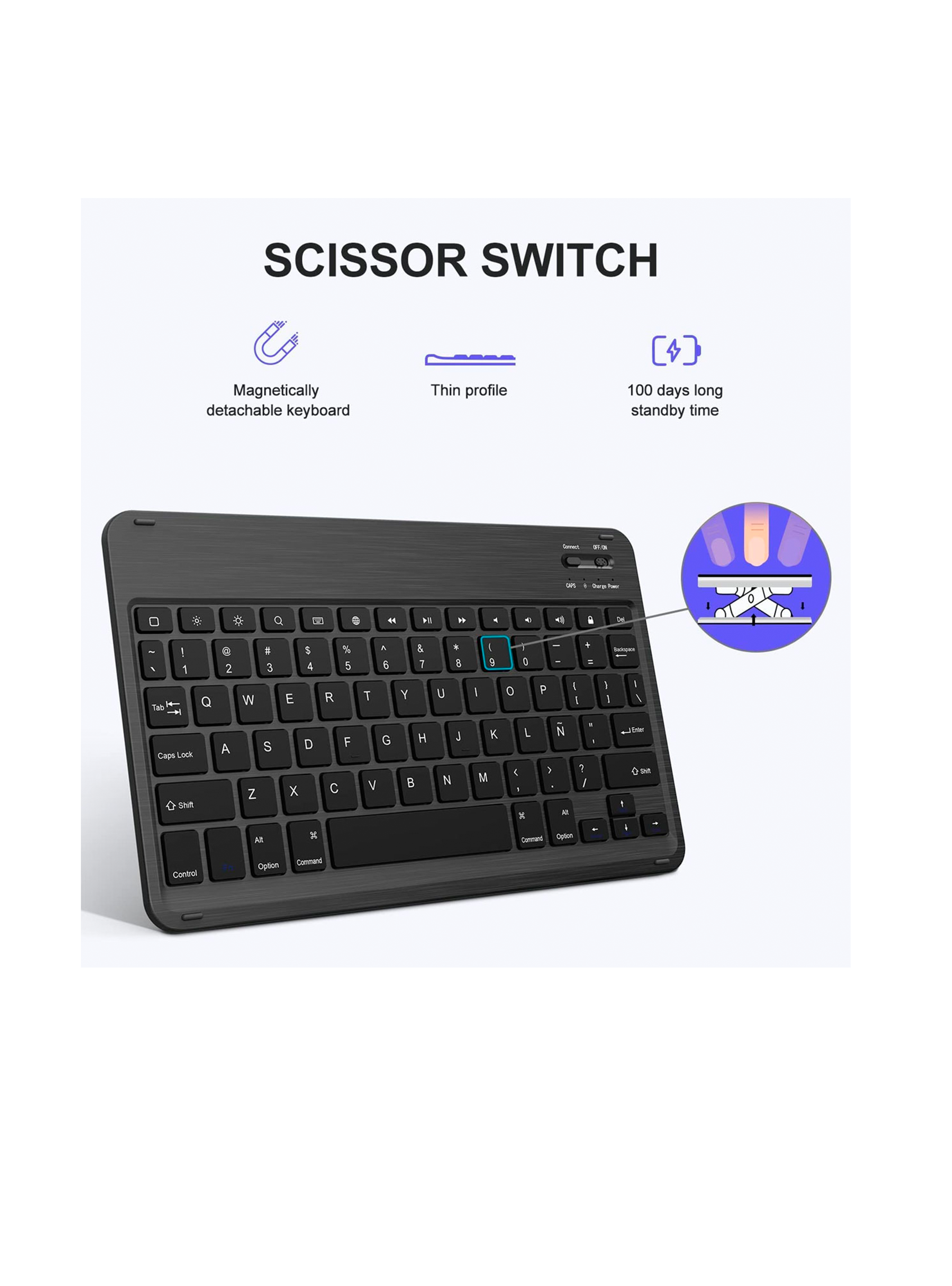 Funda Con Teclado Para iPad Air 6 11" M2 2024 Rosado-3