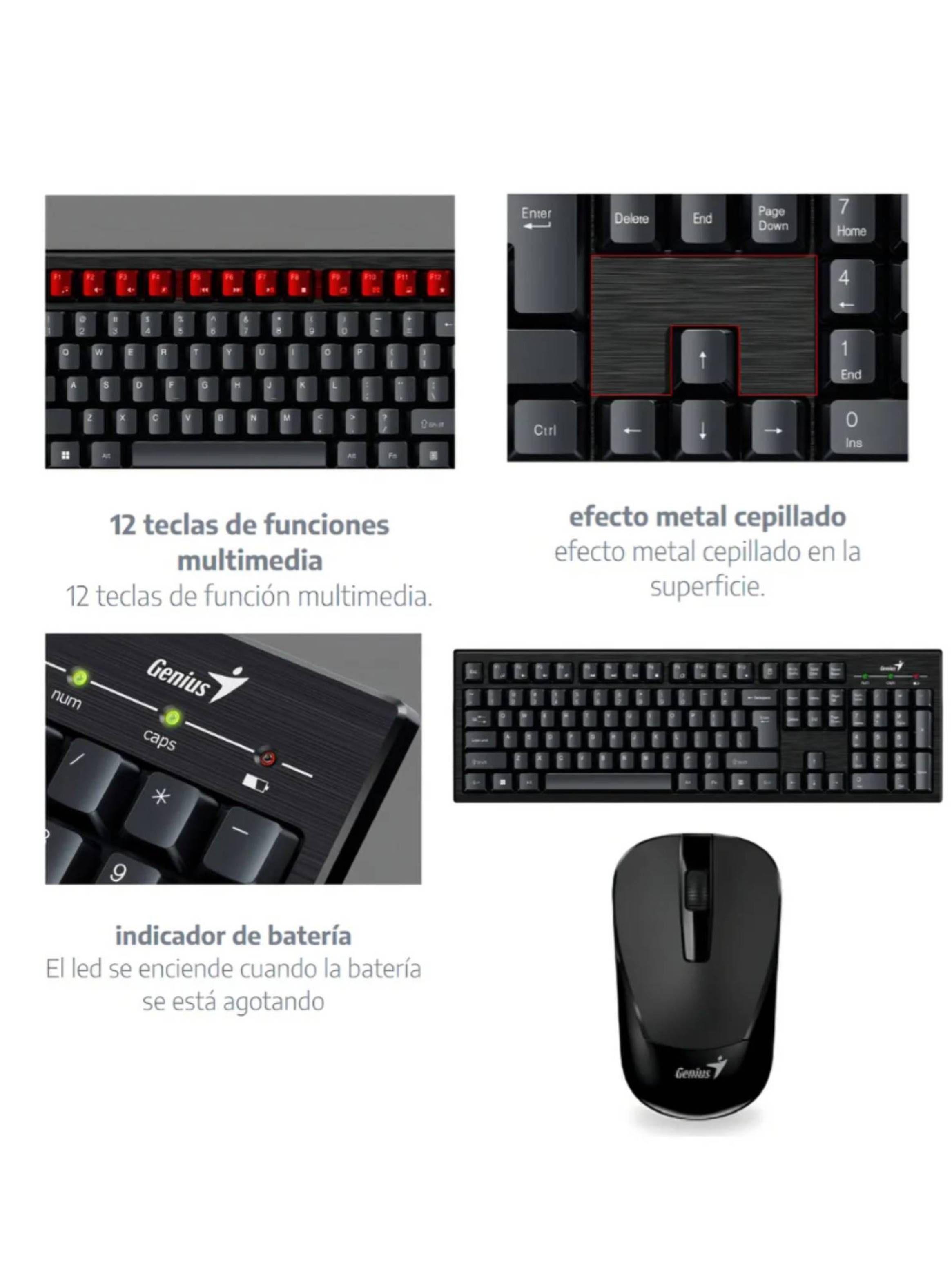 Combo Inalámbrico Teclado Y Mouse Genius Km 8101-2