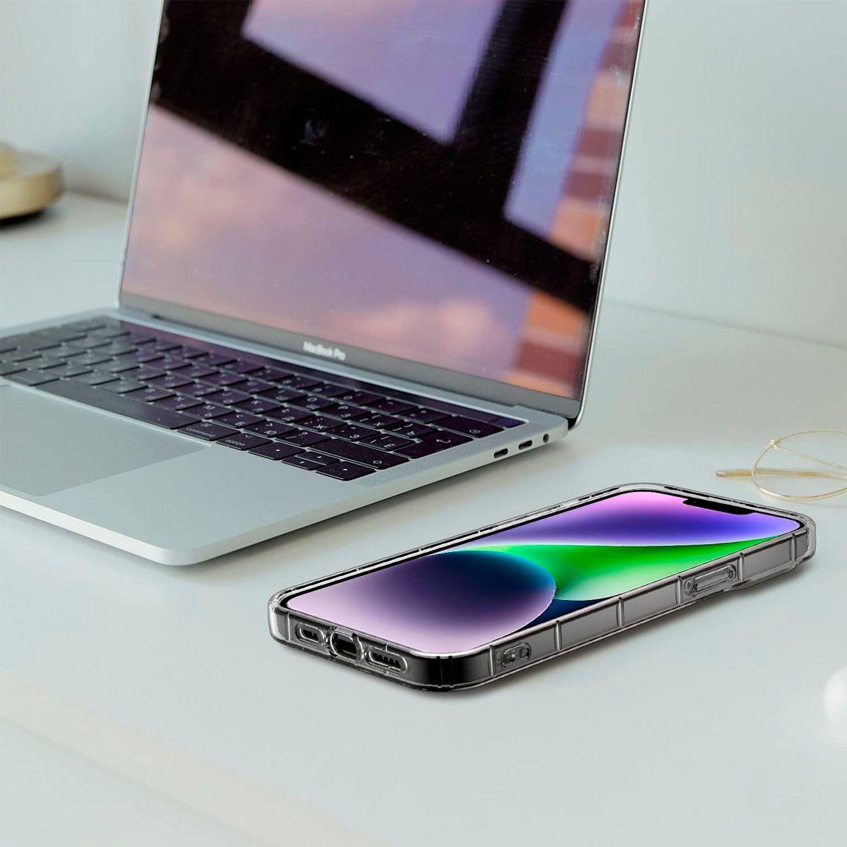 Carcasa Para iPhone 14 Transparente Reforzada-4