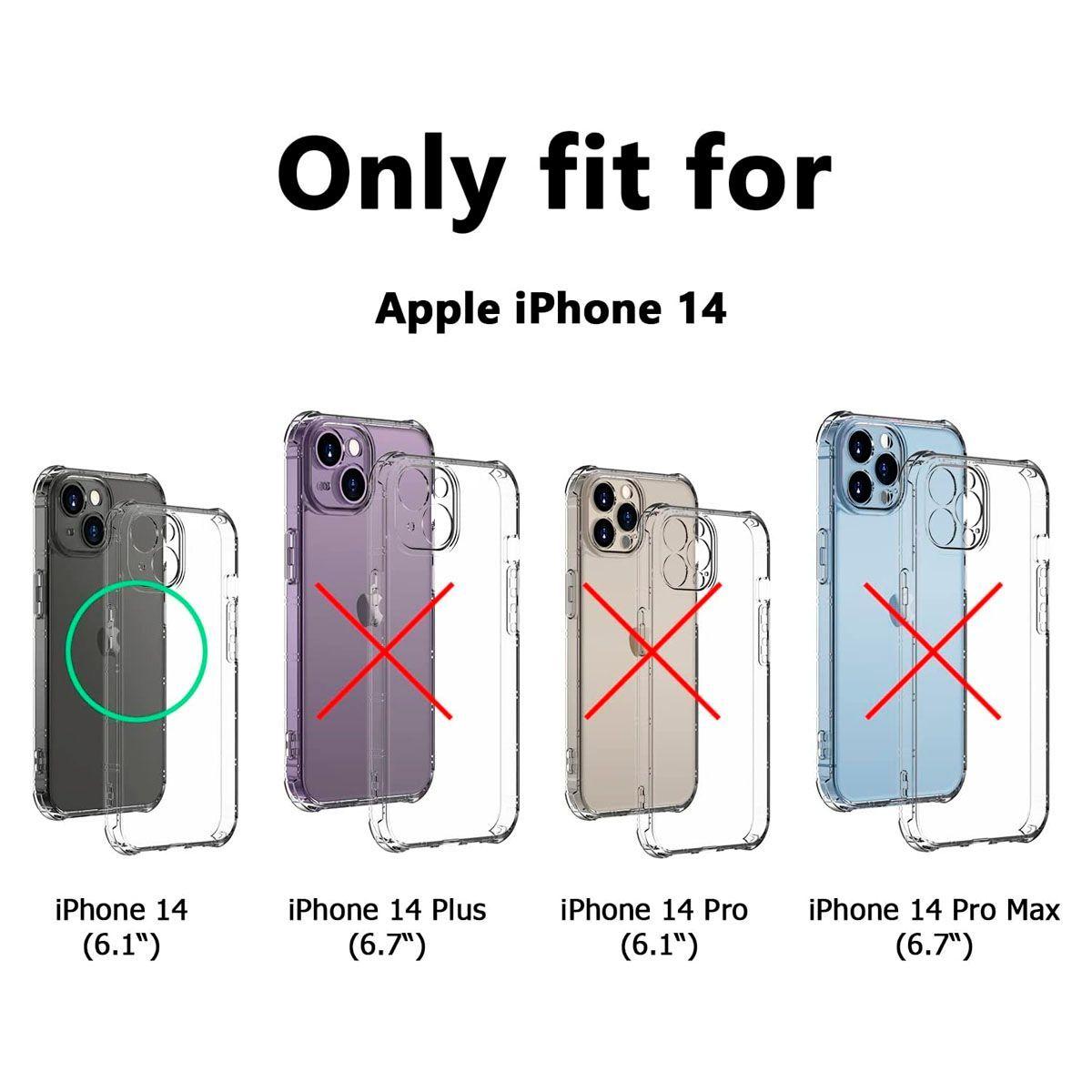 Carcasa Para iPhone 14 Transparente Reforzada-3