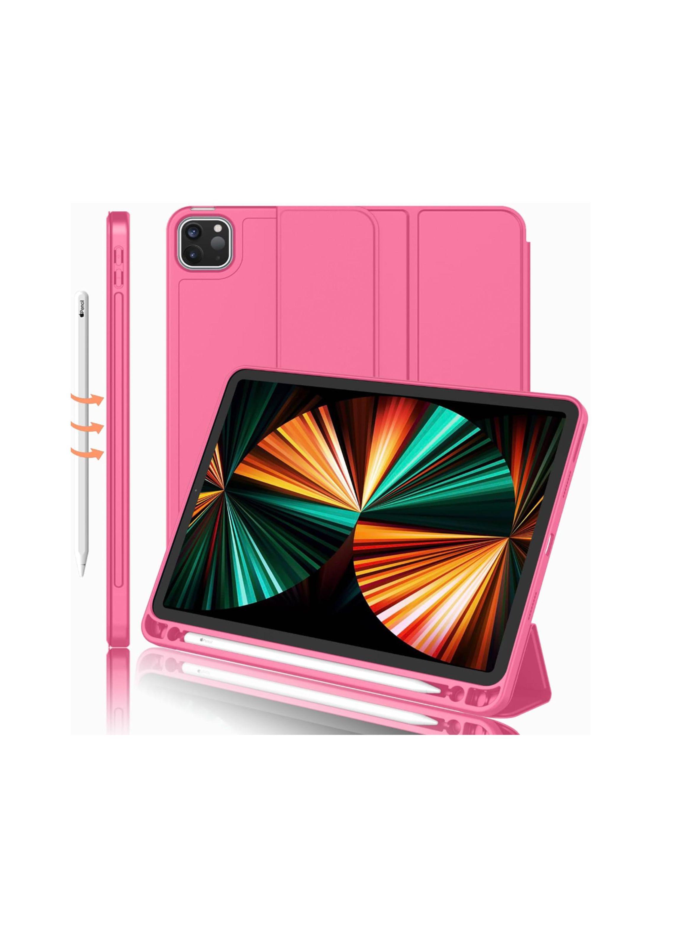 Funda Lamina Vidrio Smart Cover Para iPad 12.9(Pro) Fucsia-3