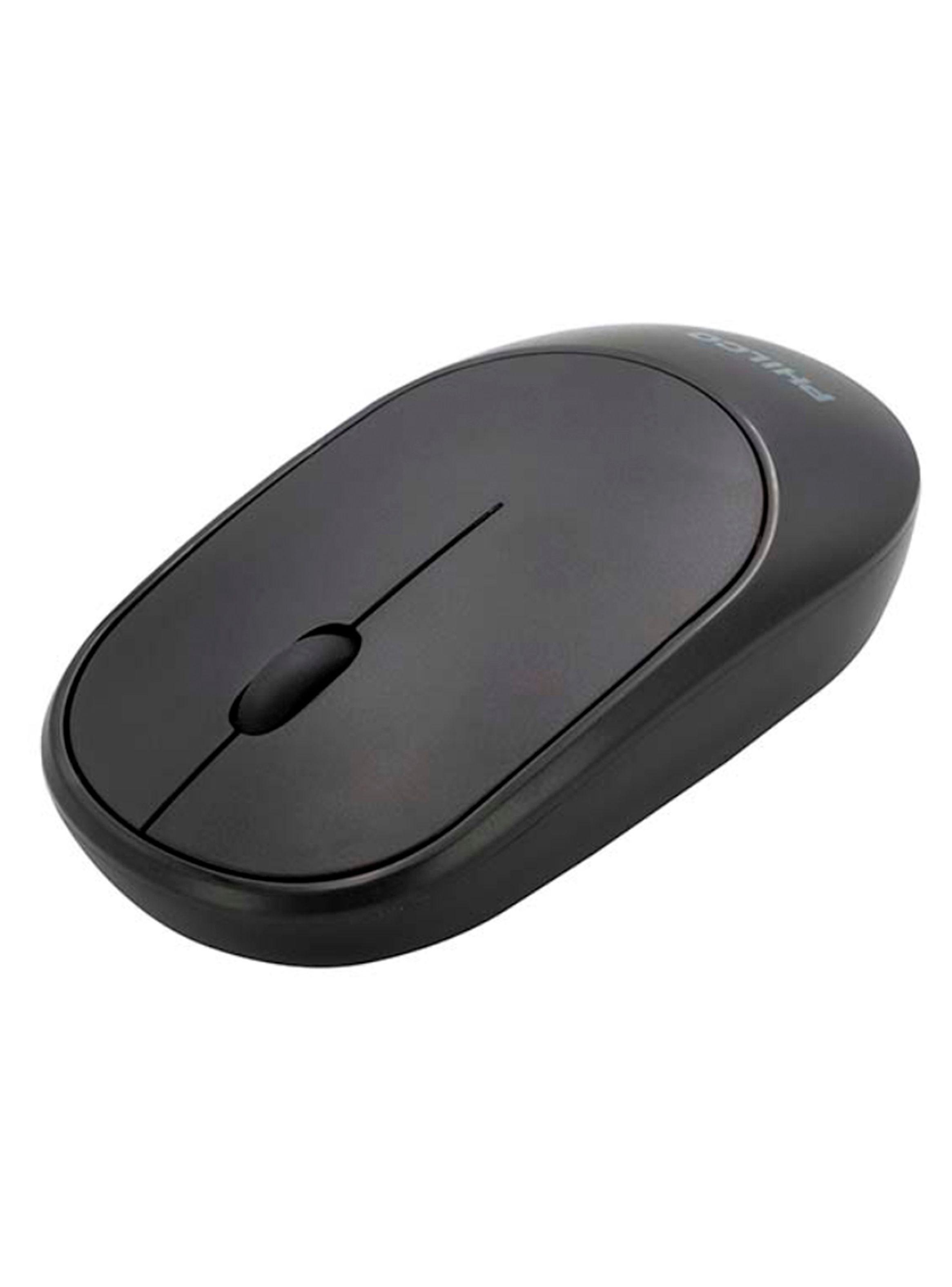 Mouse Philco Inalámbrico Con Recepción USB 1200 Dpi Negro-1