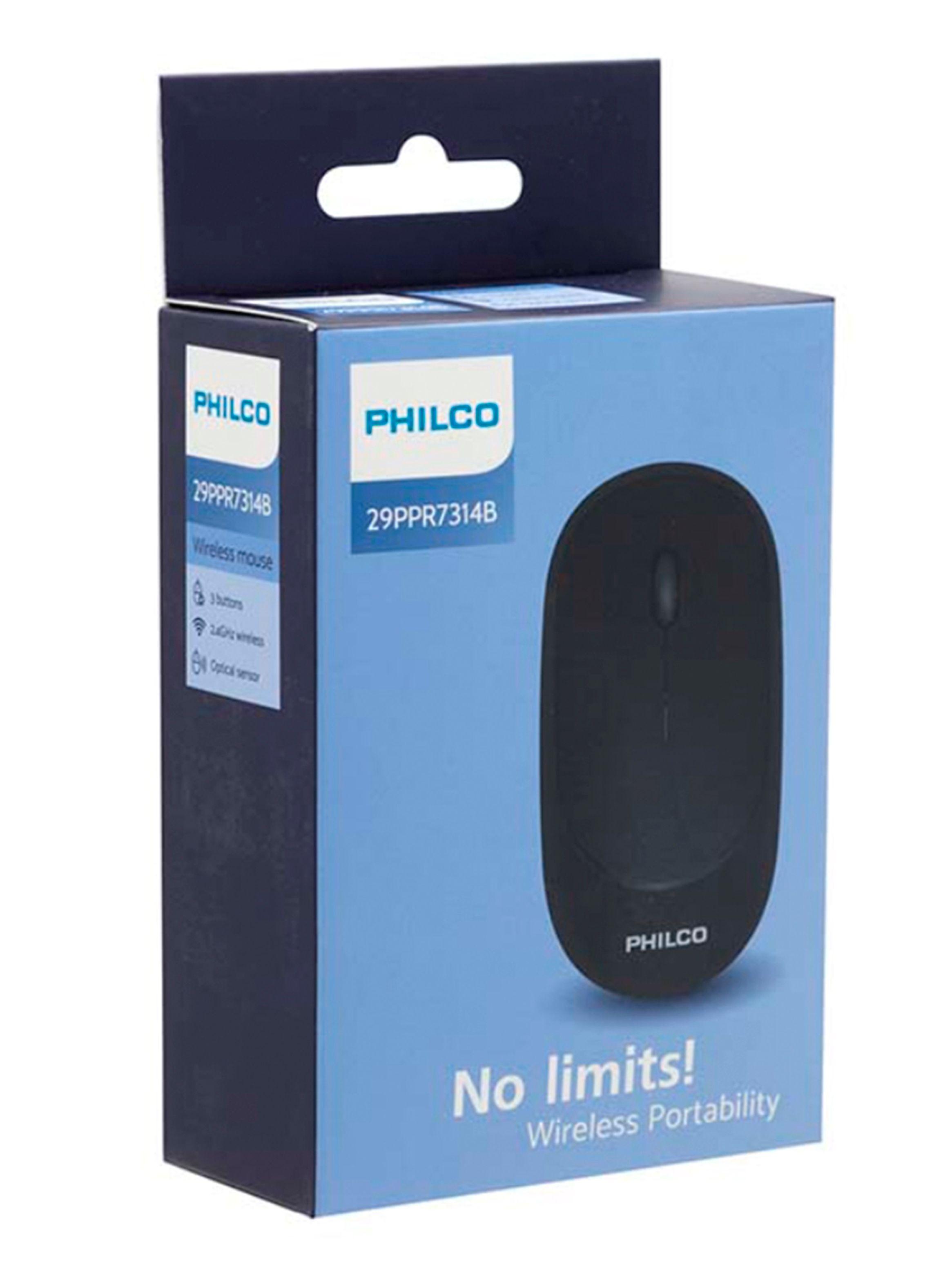Mouse Philco Inalámbrico Con Recepción USB 1200 Dpi Negro-3