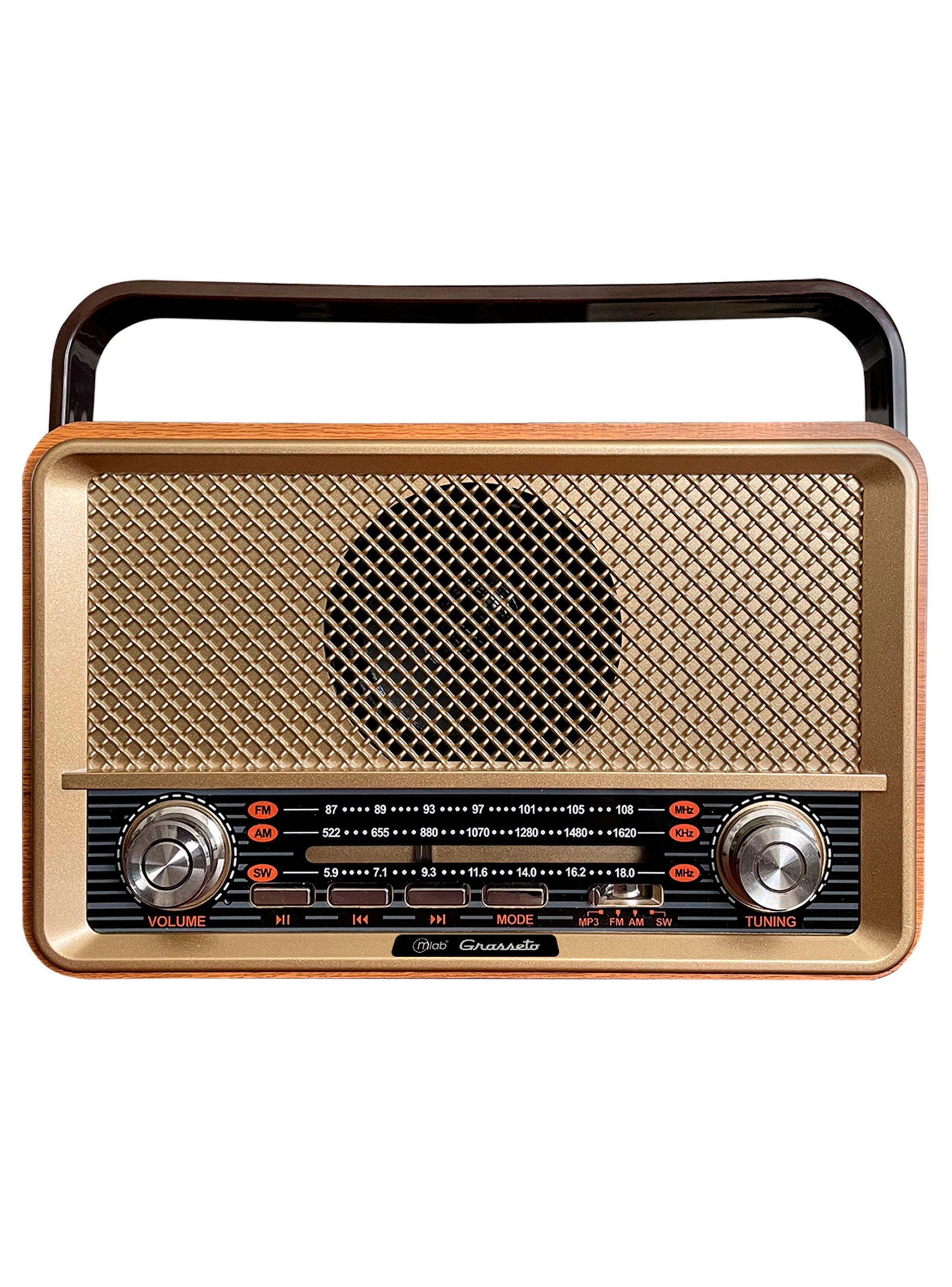 Radio AM FM Vintage Reproductor Bluetooth Retro Grosseto 914-0