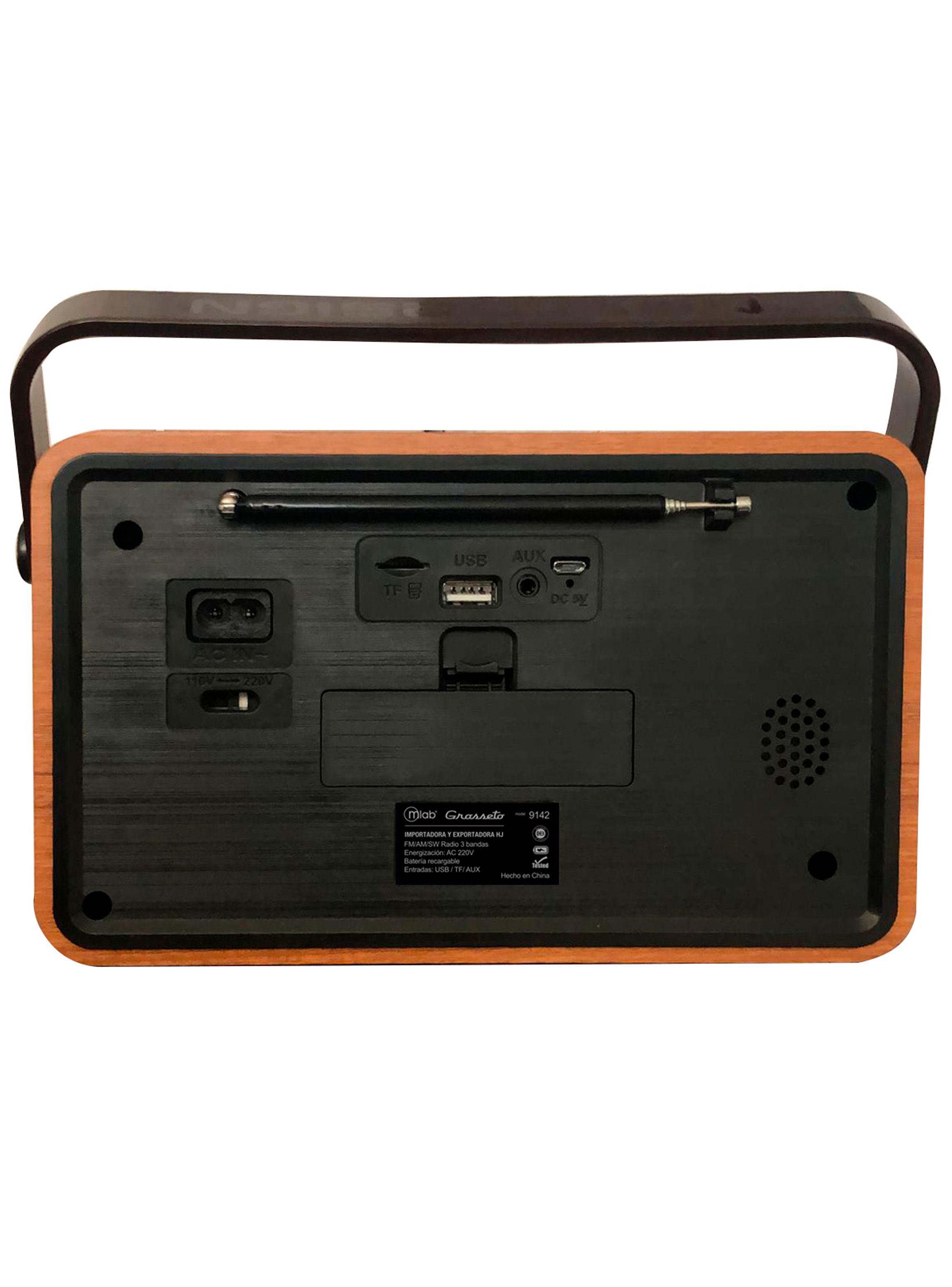 Radio AM FM Vintage Reproductor Bluetooth Retro Grosseto 914-3