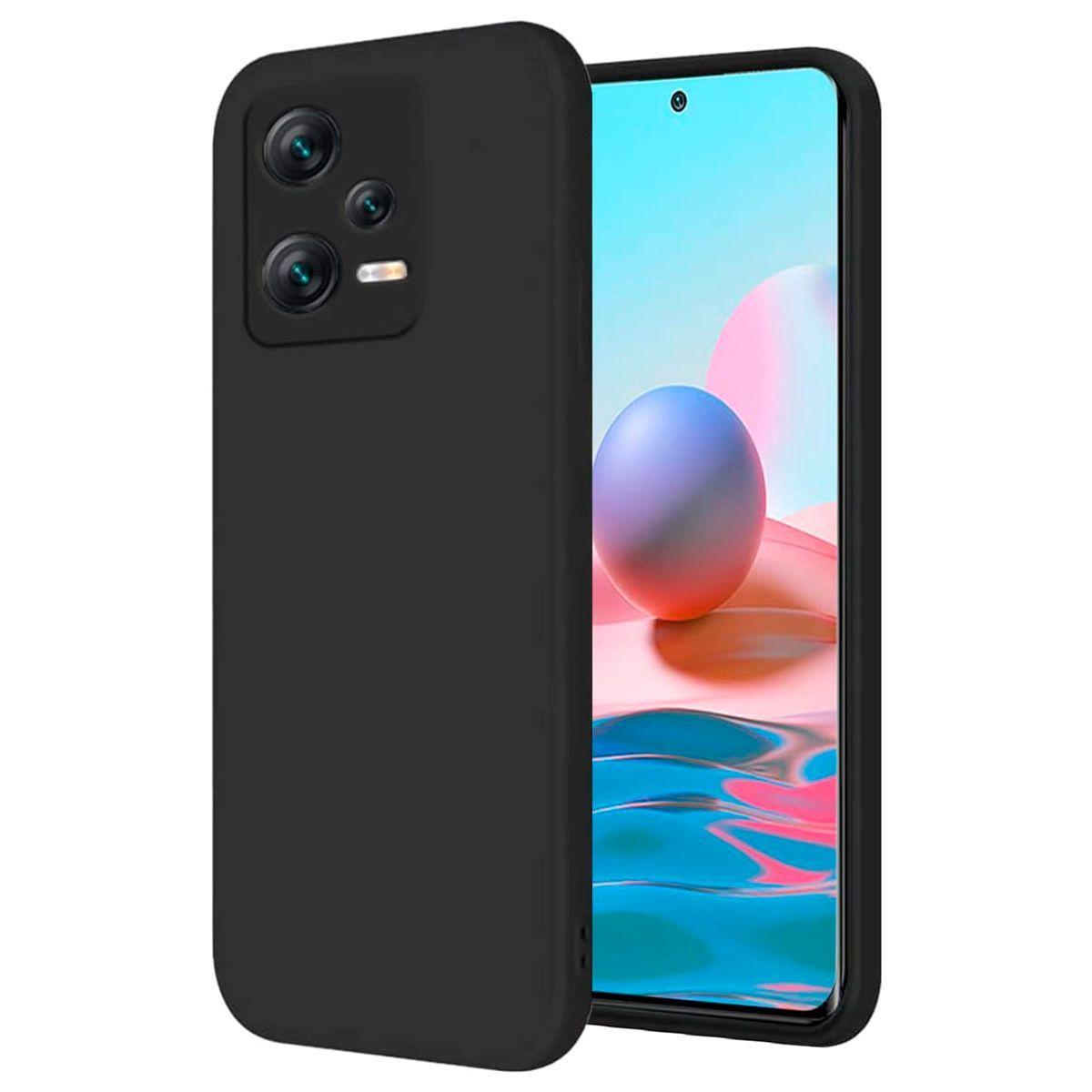 Carcasa Para Xiaomi Redmi Note 12 5G Goma Negro-0