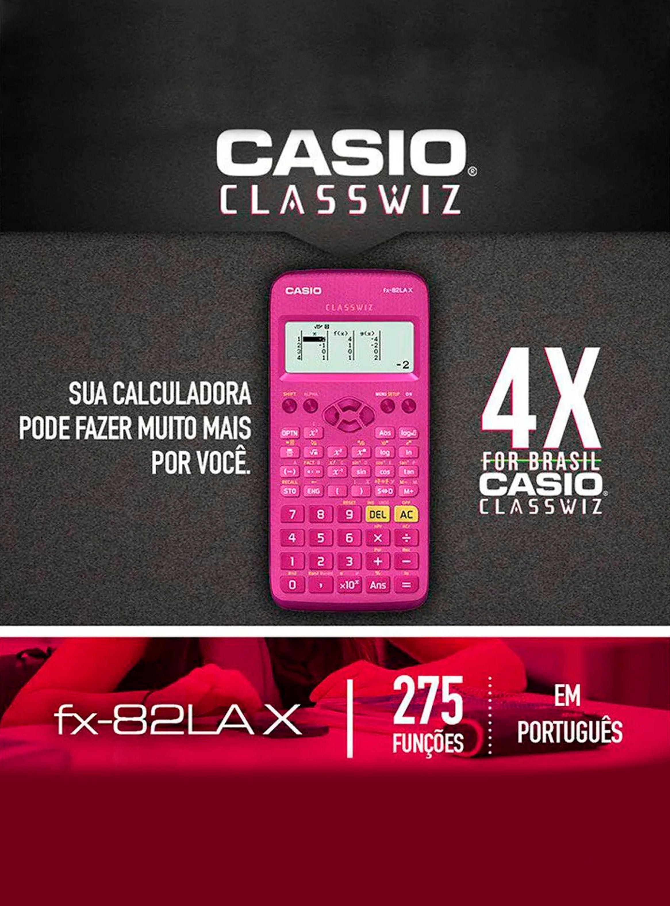 Calculadora Cientifica Casio FX-82LA-PK 275 Funciones Fucsia-3
