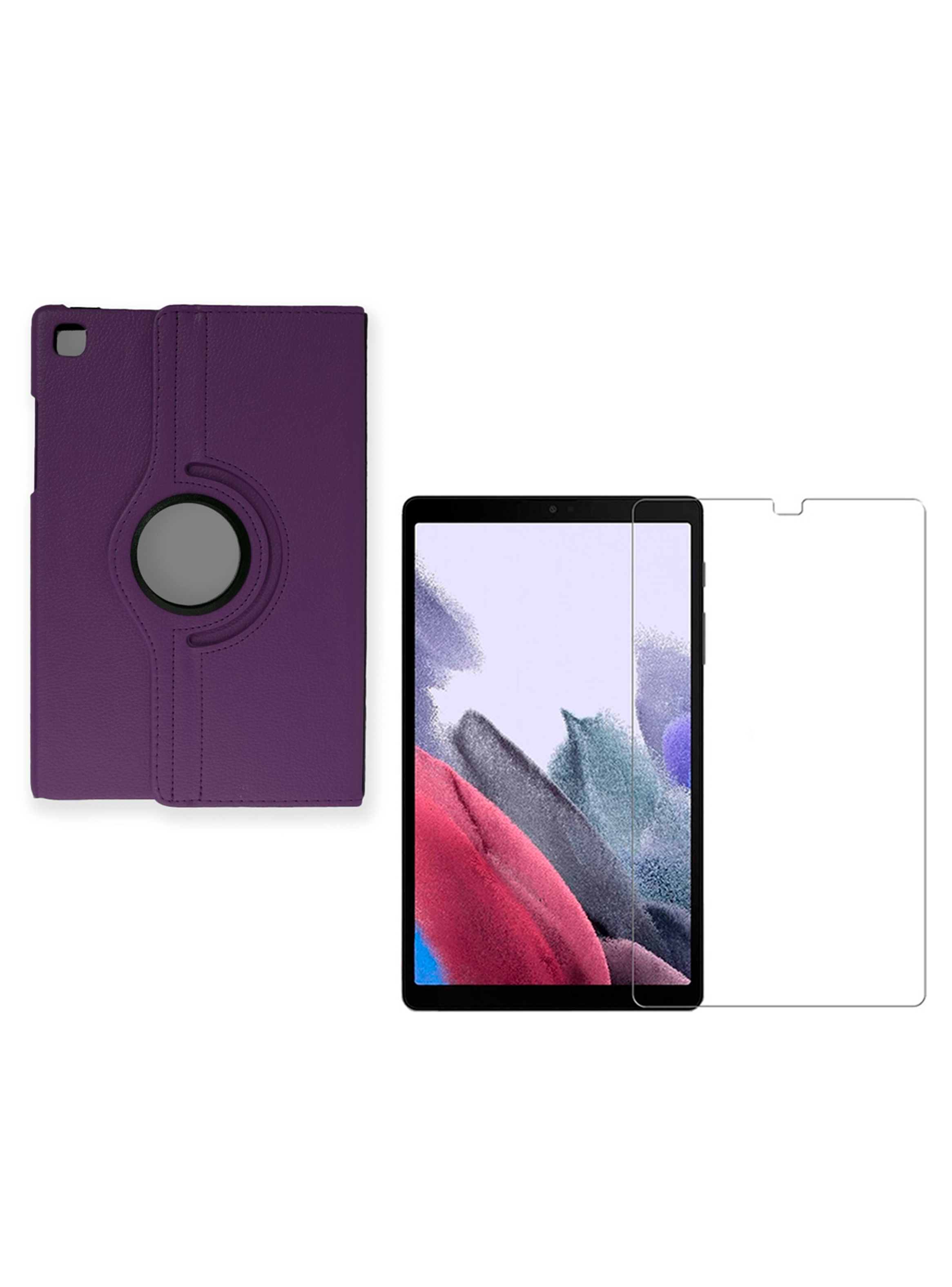 Funda Giratoria + Lamina Tablet Samsung Tab A7 T500 / T505 Lila-0
