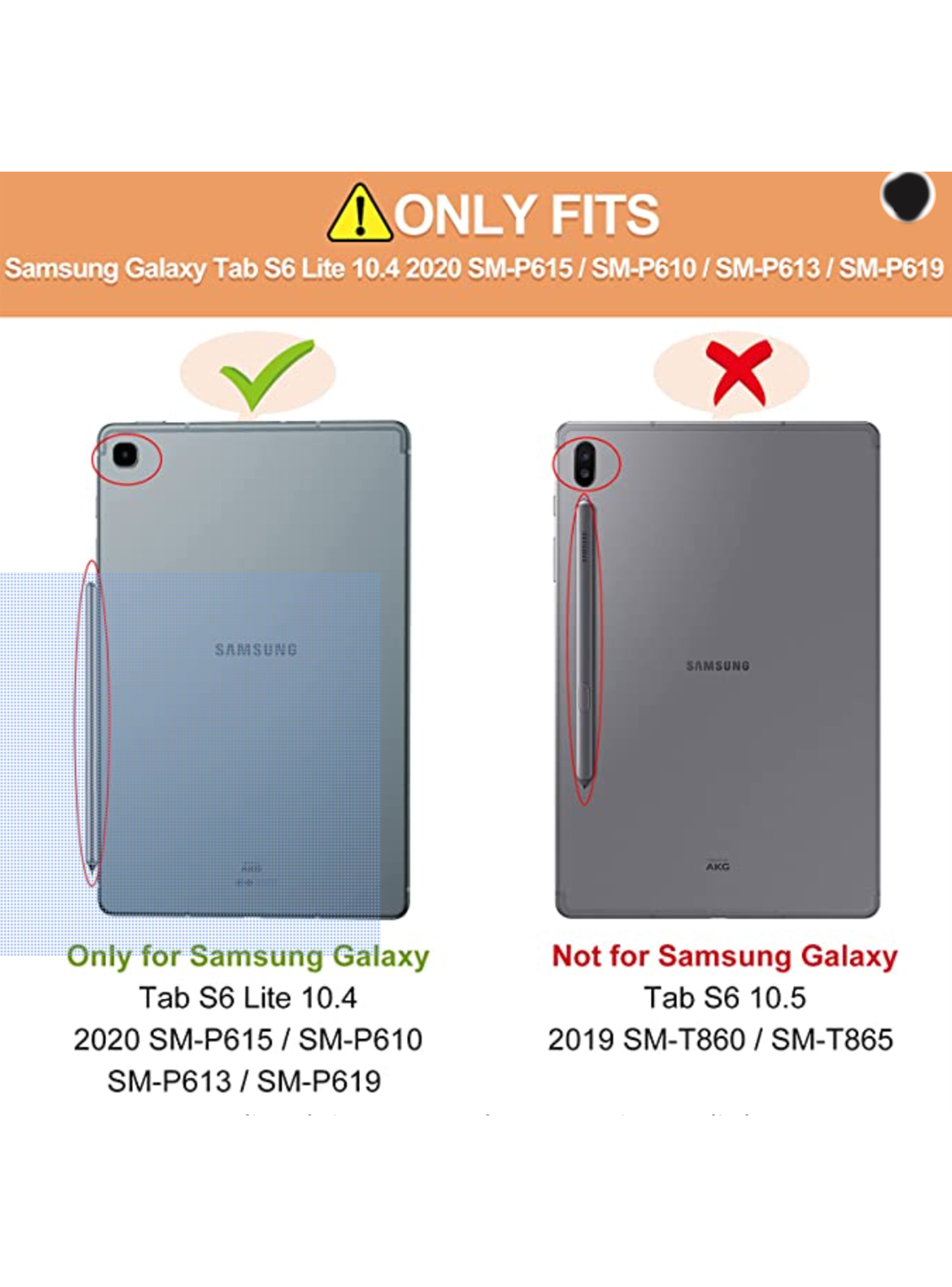 Funda + Lamina Para Tablet Samsung S6 Lite Negro-7