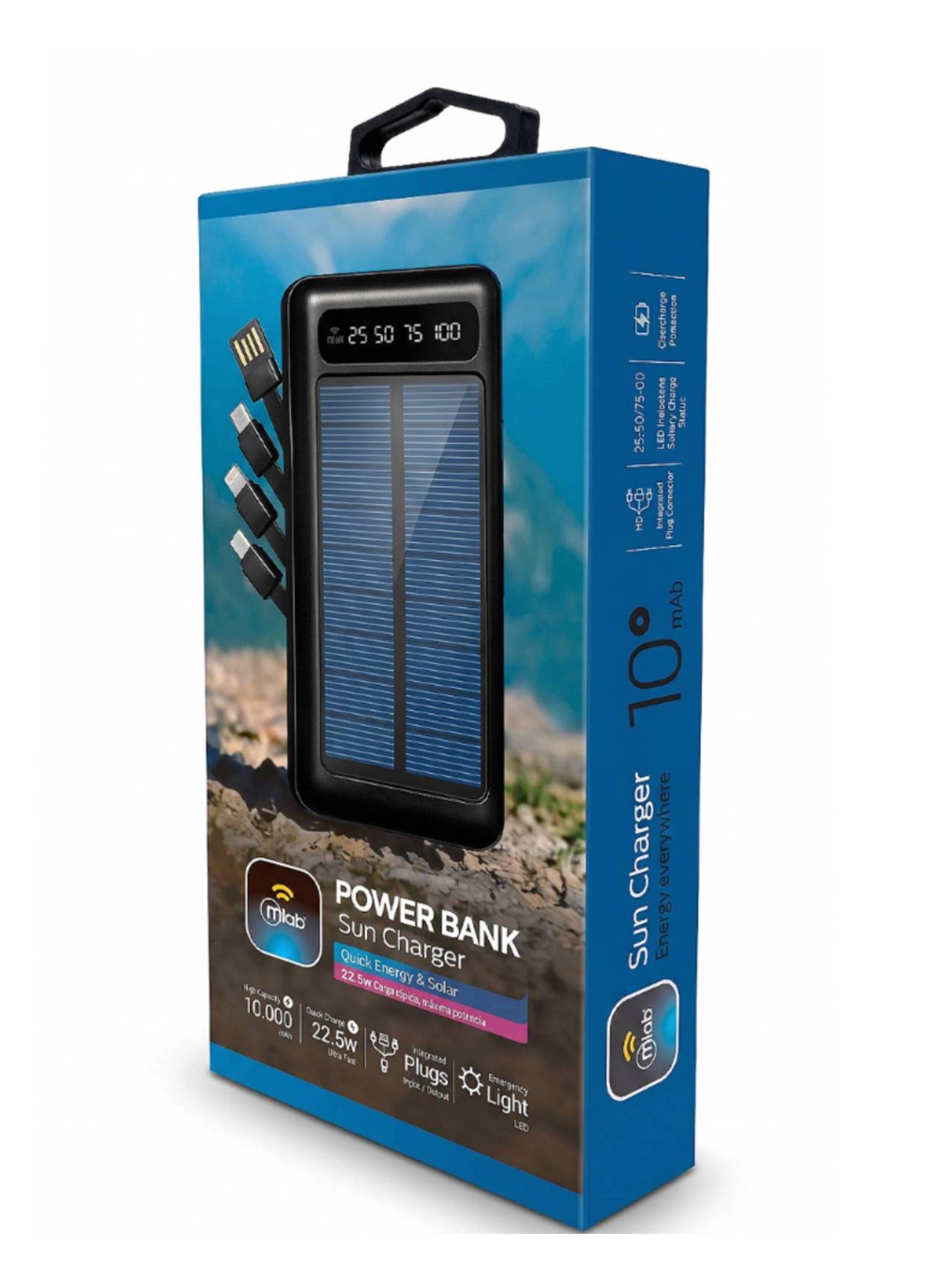 Cargador Portátil Powerbank Solar 10000 mah Carga Rapido Led-4