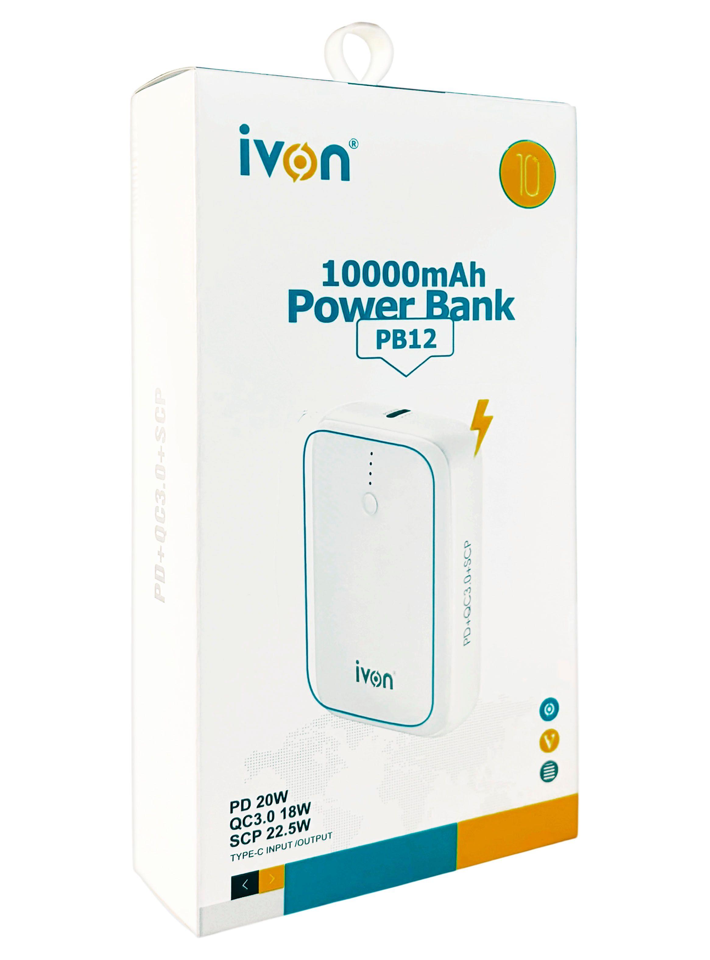 Bateria Externa Power Bank Carga Rapida 10000mah PB12 Blanco-3