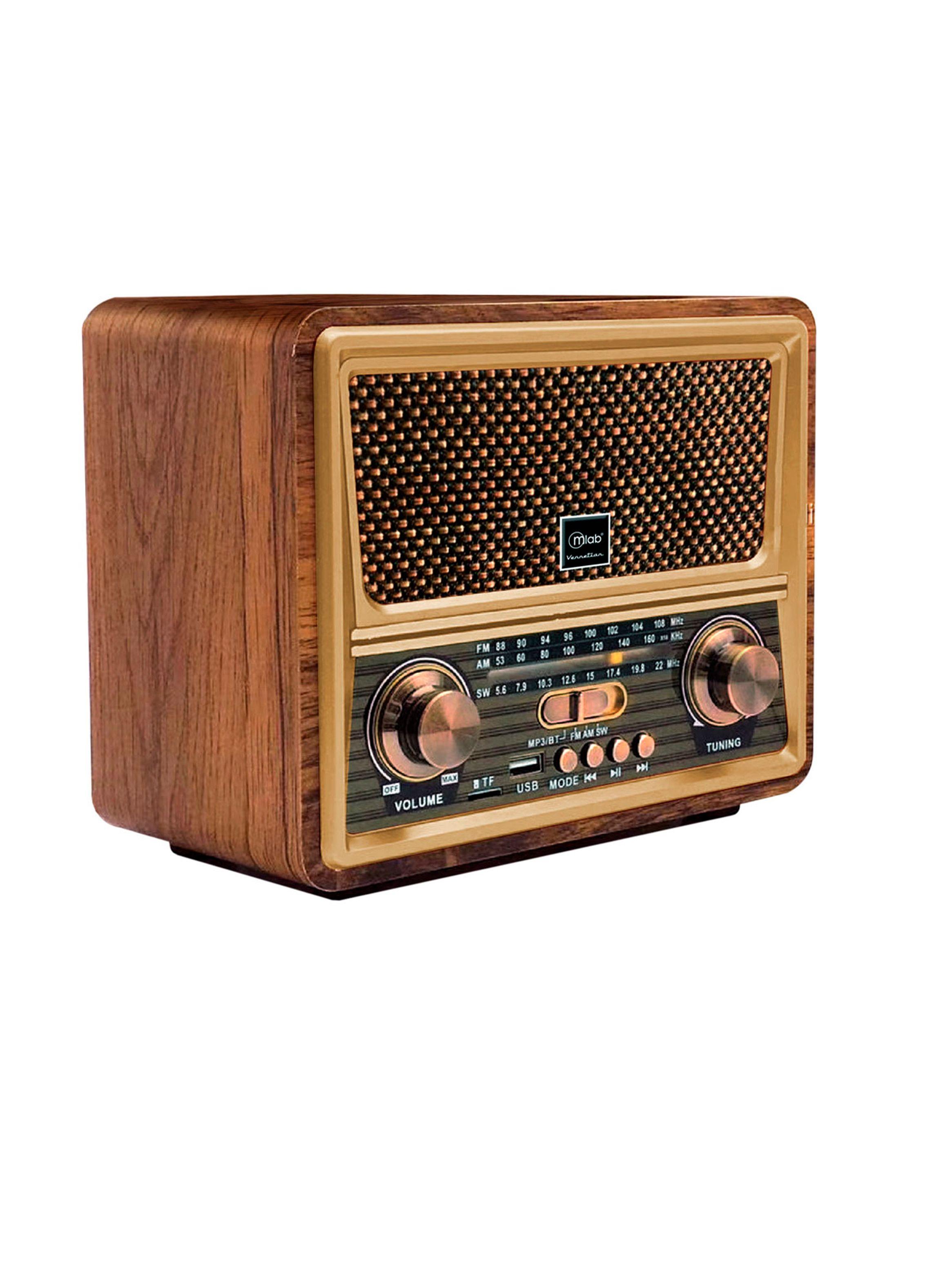 Radio AM FM Vintage Bluetooth Retro Vennetian-3