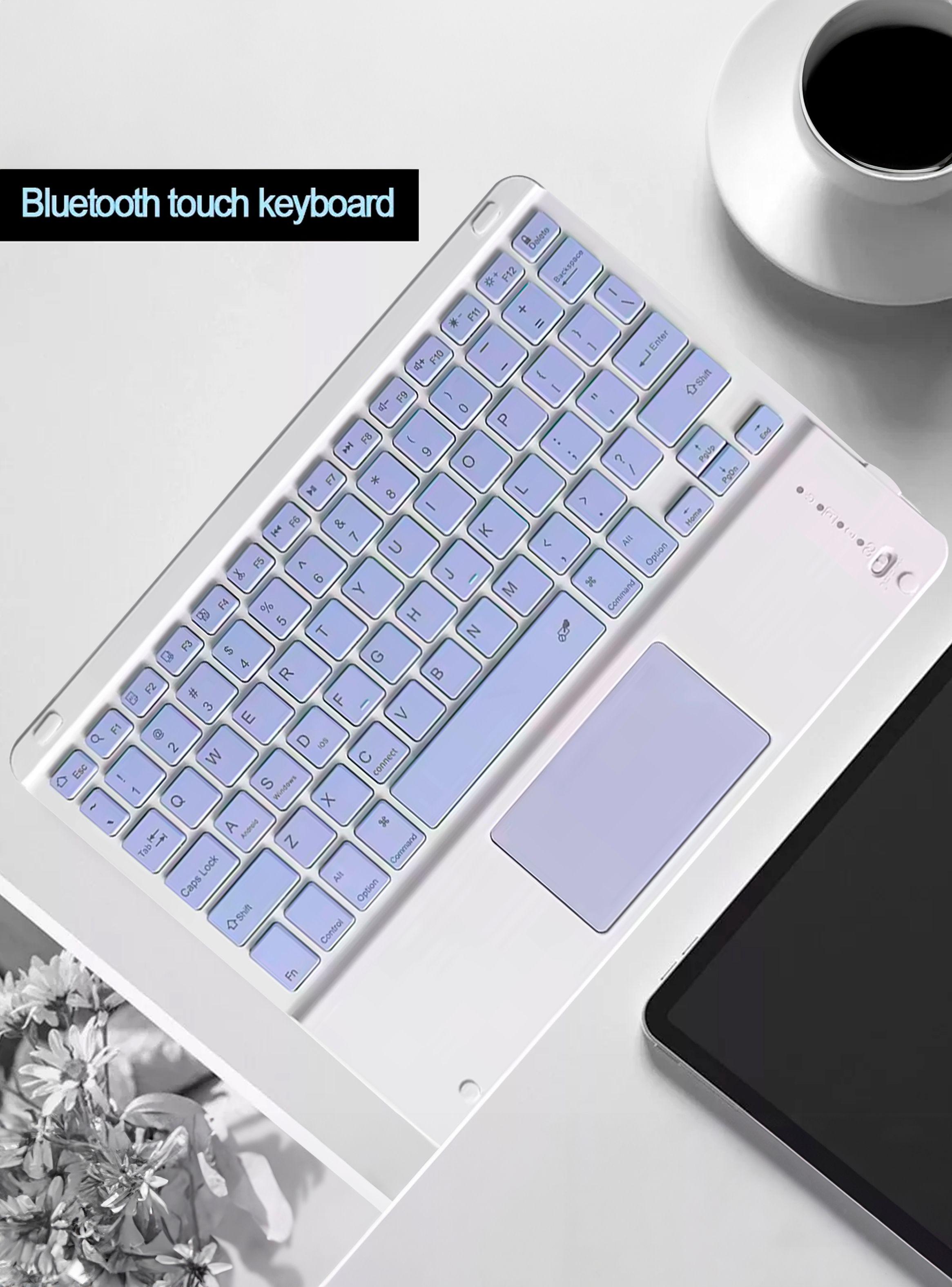 Teclado Inalambrico Bluetooth Touchpad Español Recargable-2