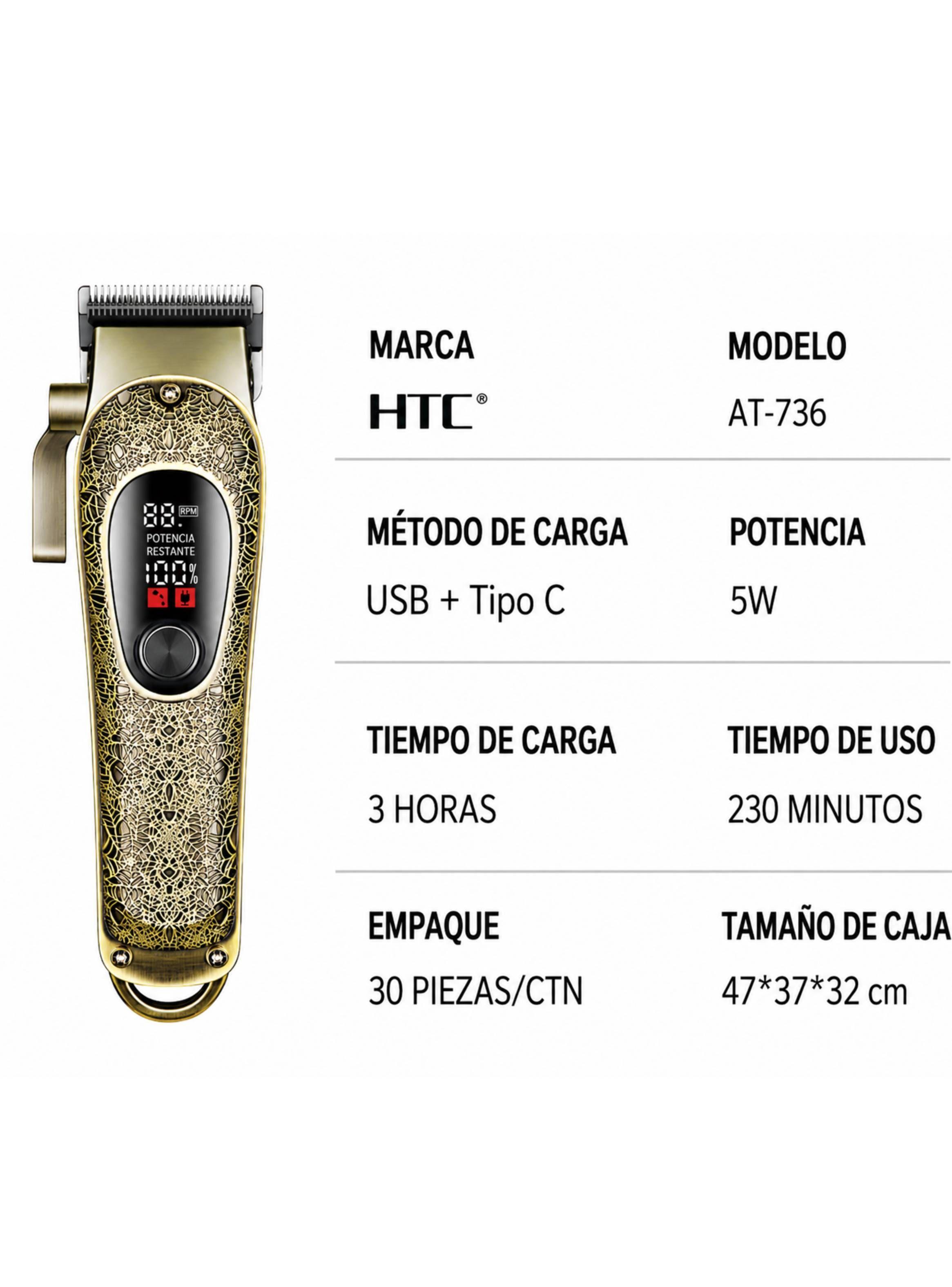 Maquina Cortadora Cabello Profesional Pantalla Led-4