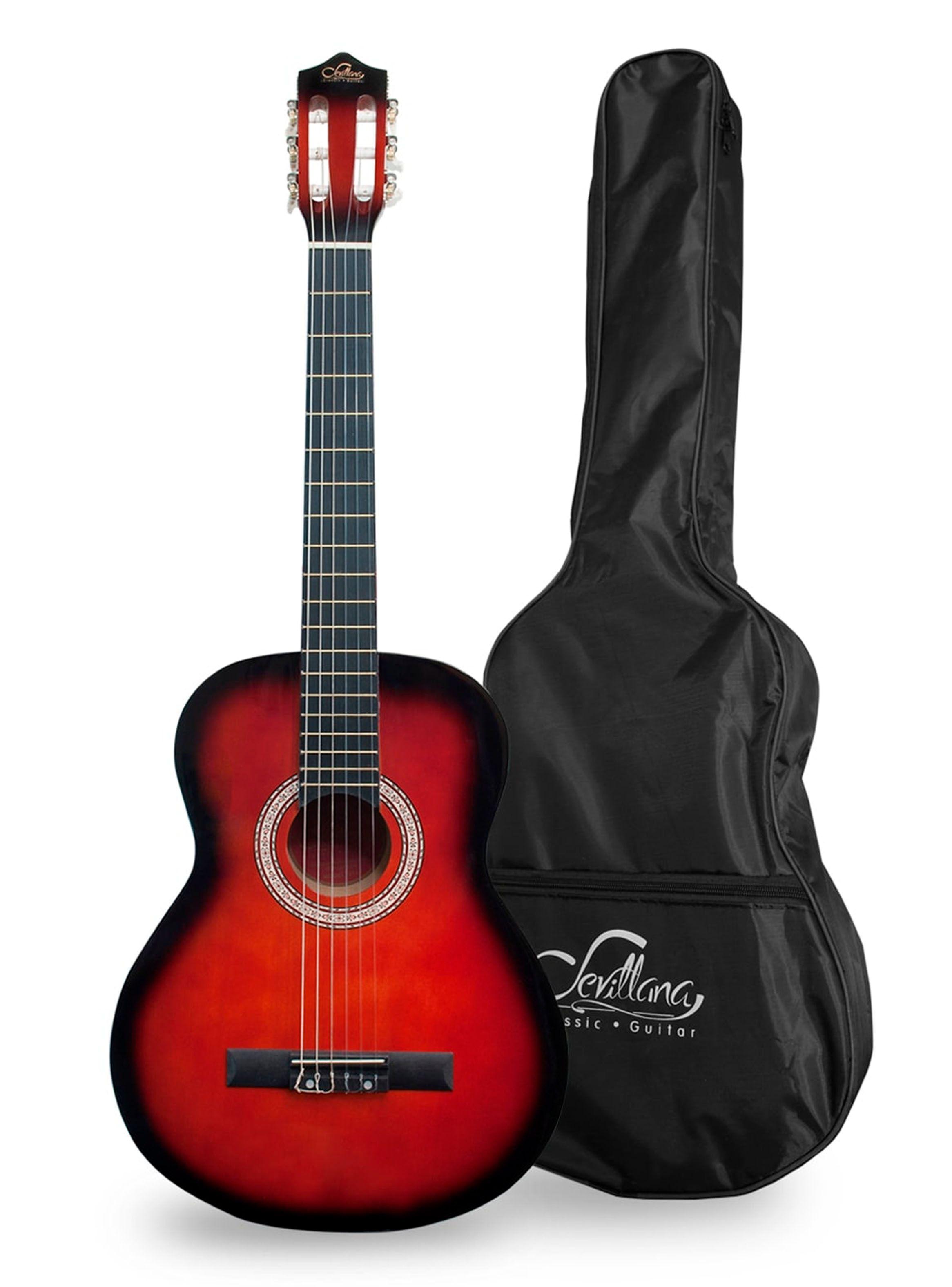 Guitarra Clasica Funda 39 Pulgadas Sevillana Rojo-0