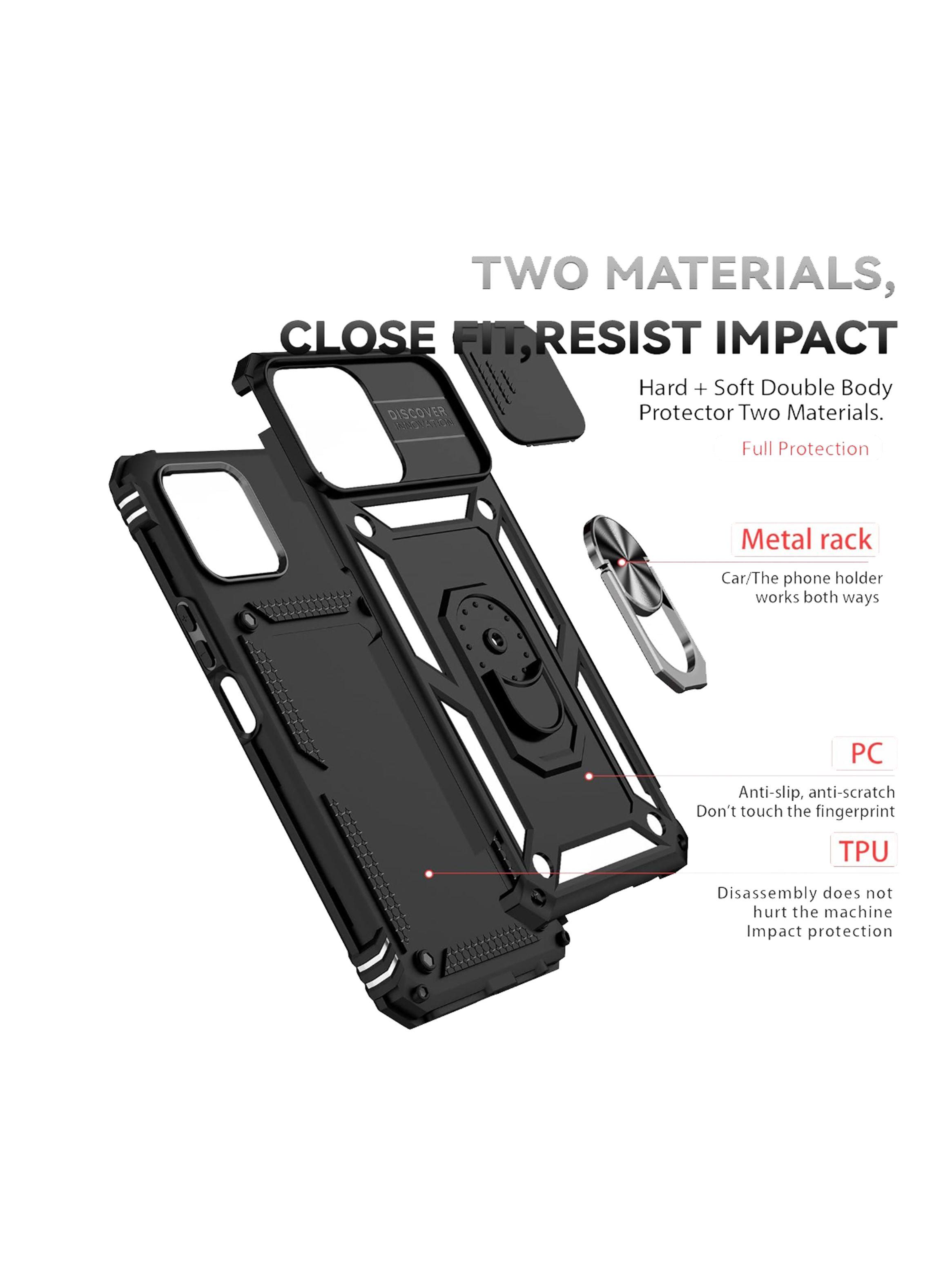 Carcasa Para Honor X8A 5g Tipo Armor Rojo-2