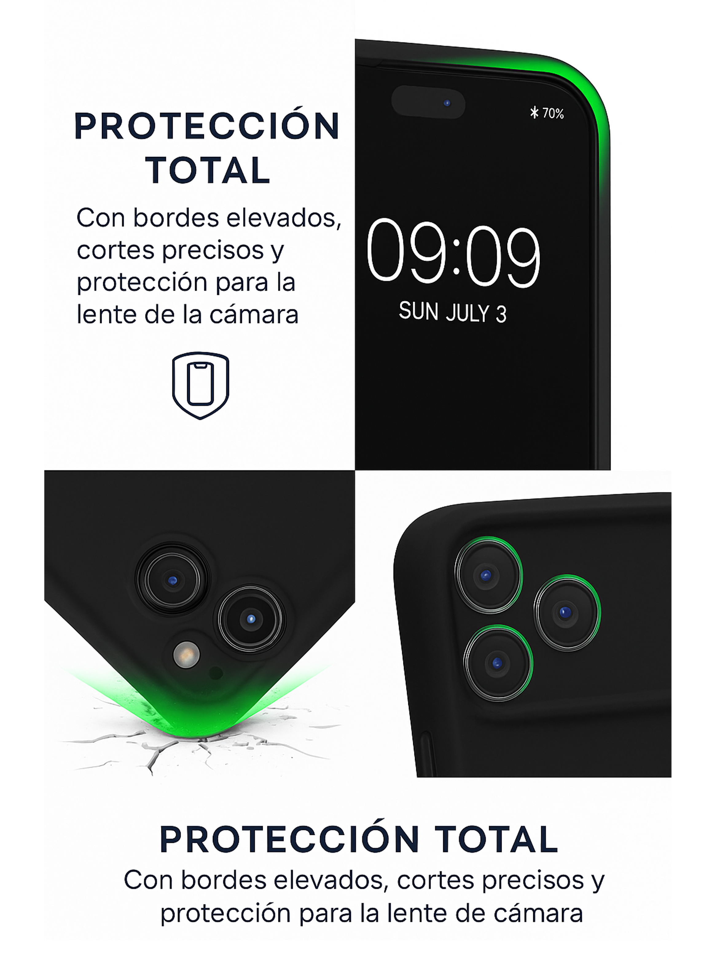 Carcasa Funda Soft Para IPhone 17 Pro Goma Colores-3