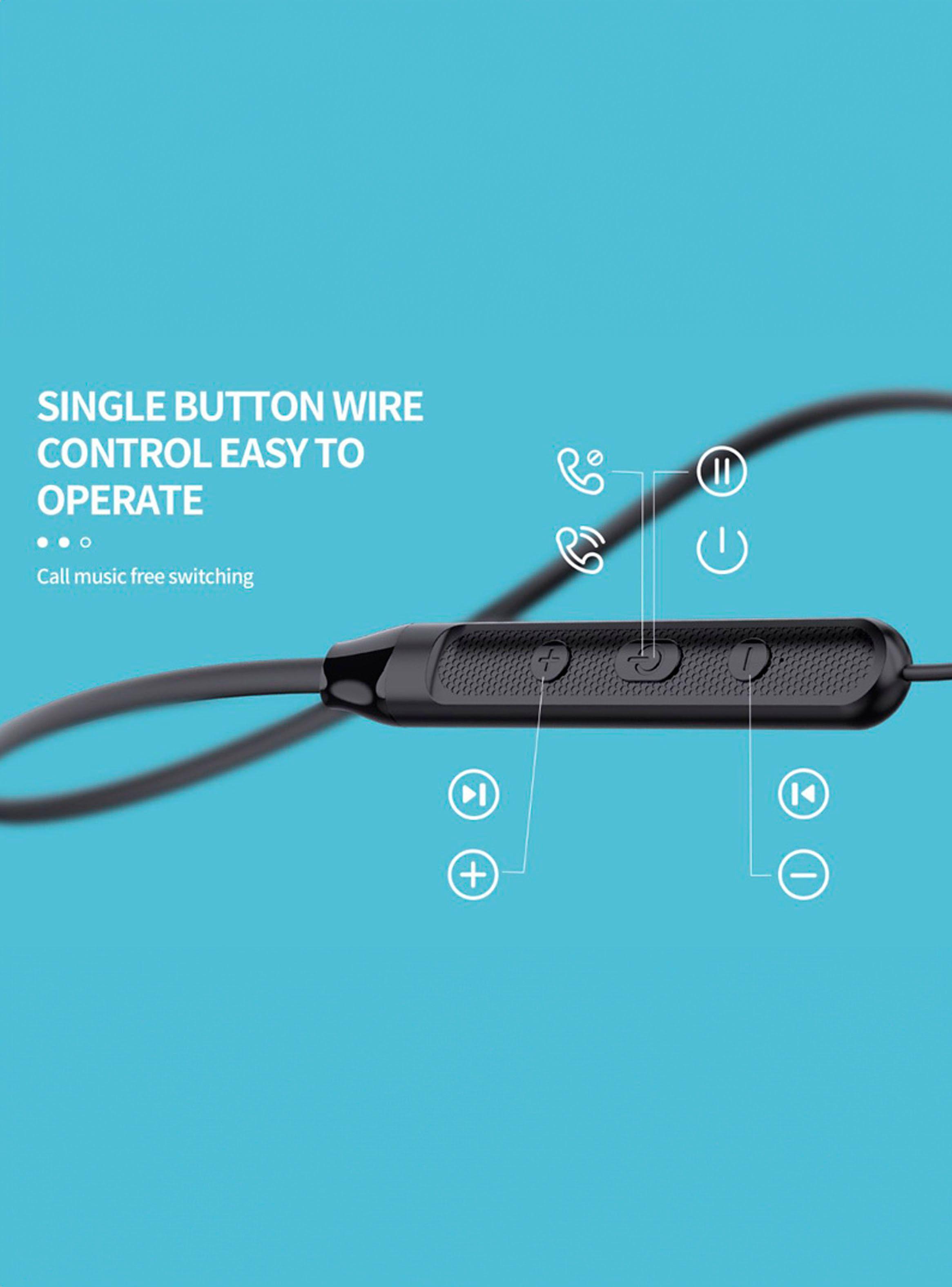 Audifonos Inalambrico Bluetooth Deportivo Macnetico E19 Rojo-2