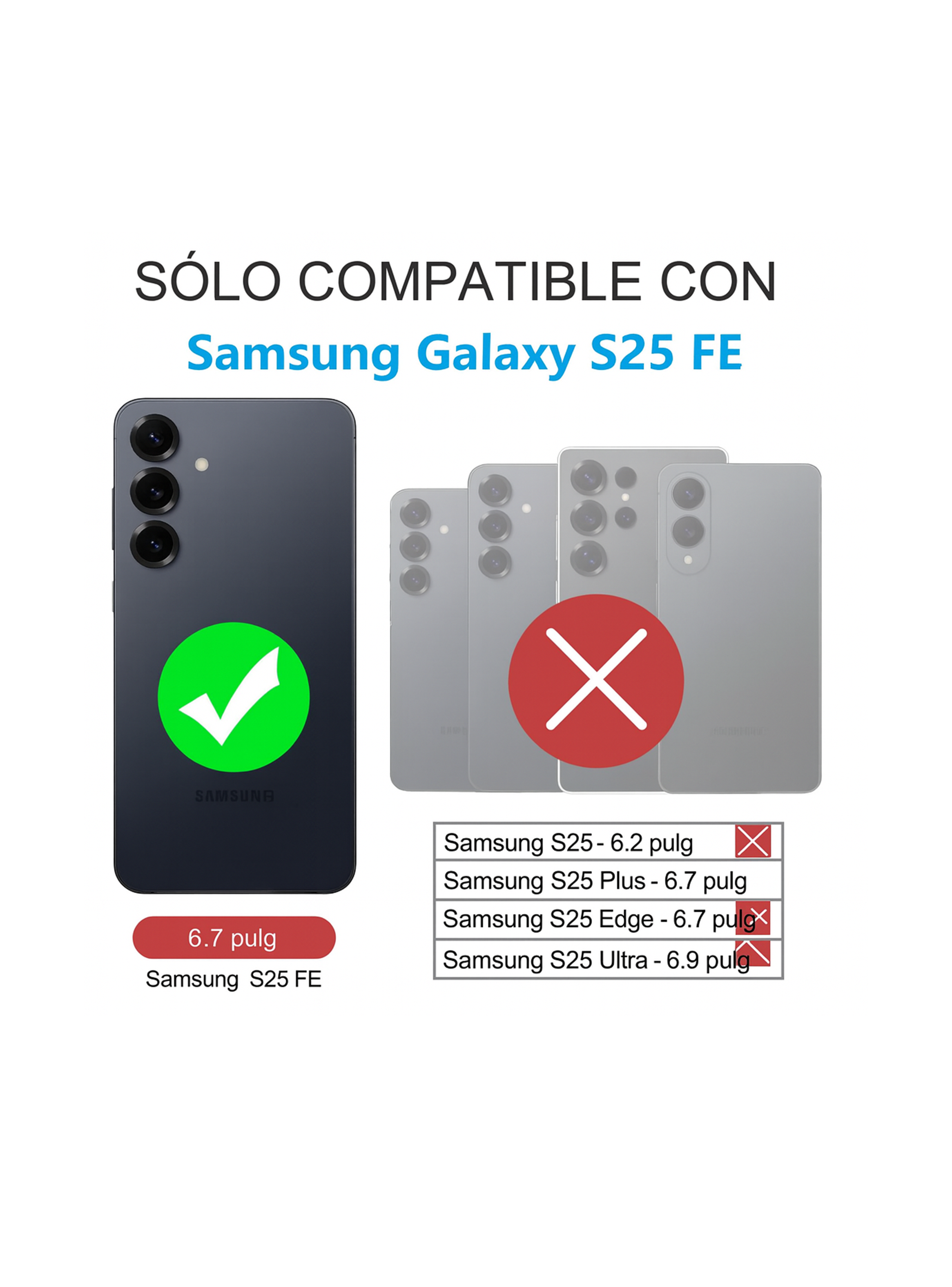 Lamina Mica Protectora de Vidrio Para Samsung S25 Fe-4