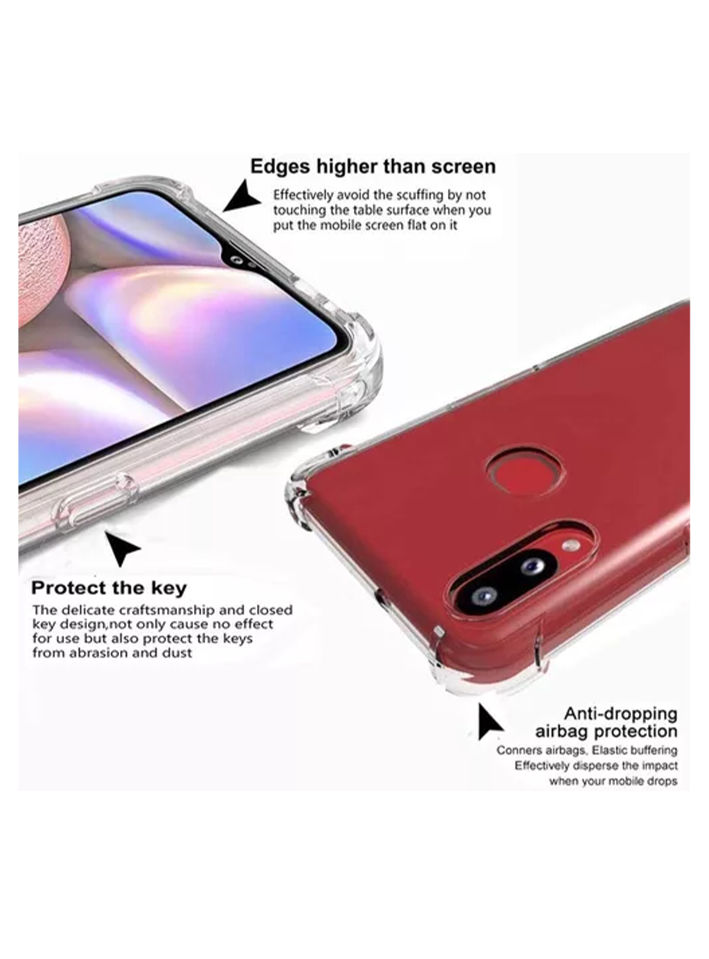 Carcasa Para Samsung A10s Transparente Reforzada-2